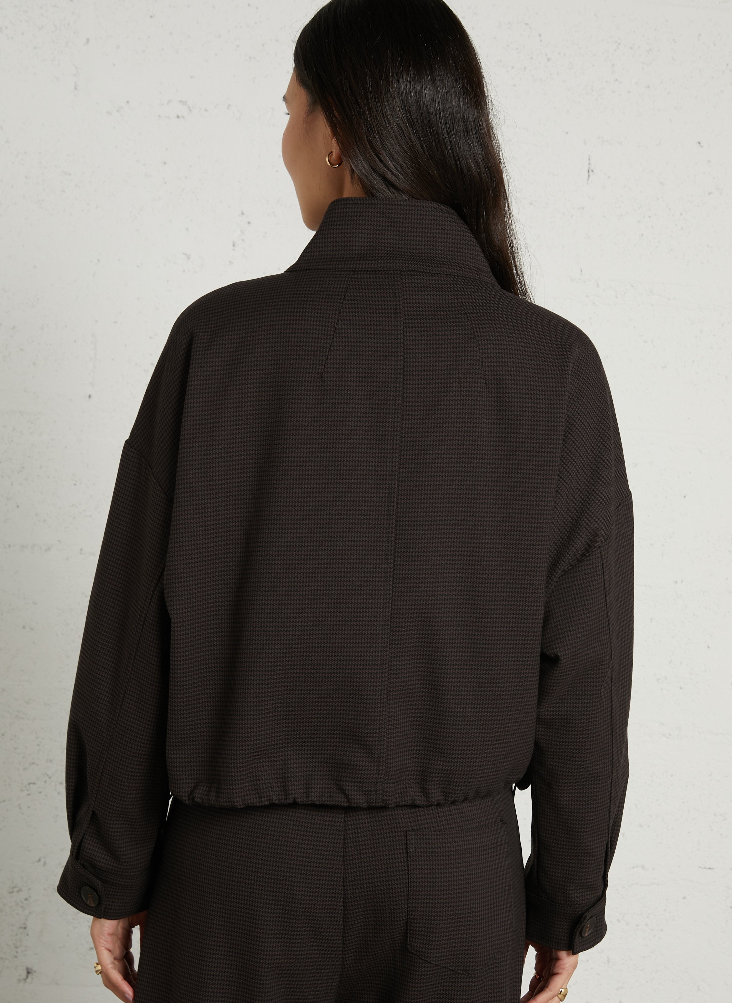 Weite Jacke mit Stehkragen SUNCOO Braun