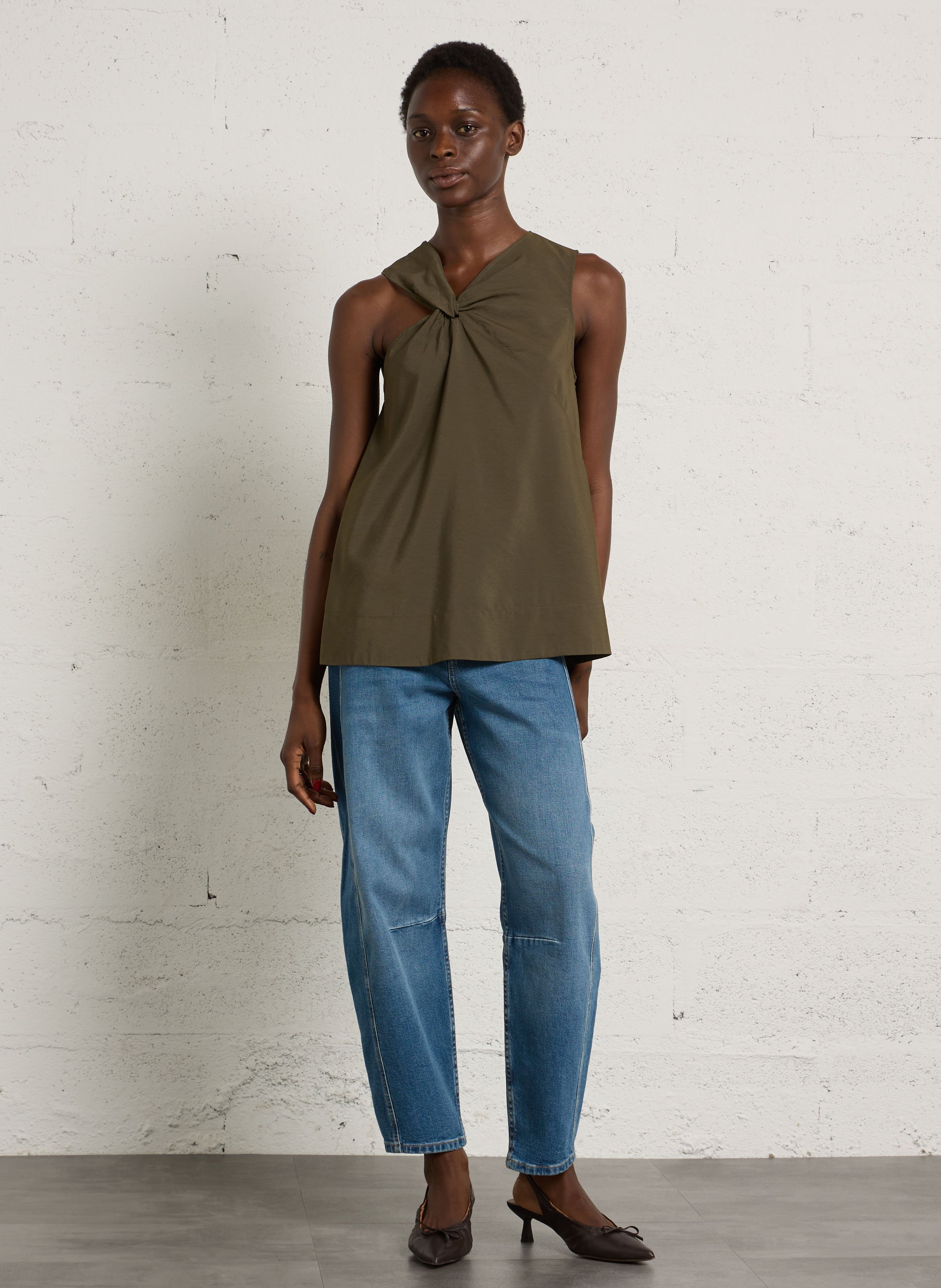 Top asymétrique ample SOEUR Kaki