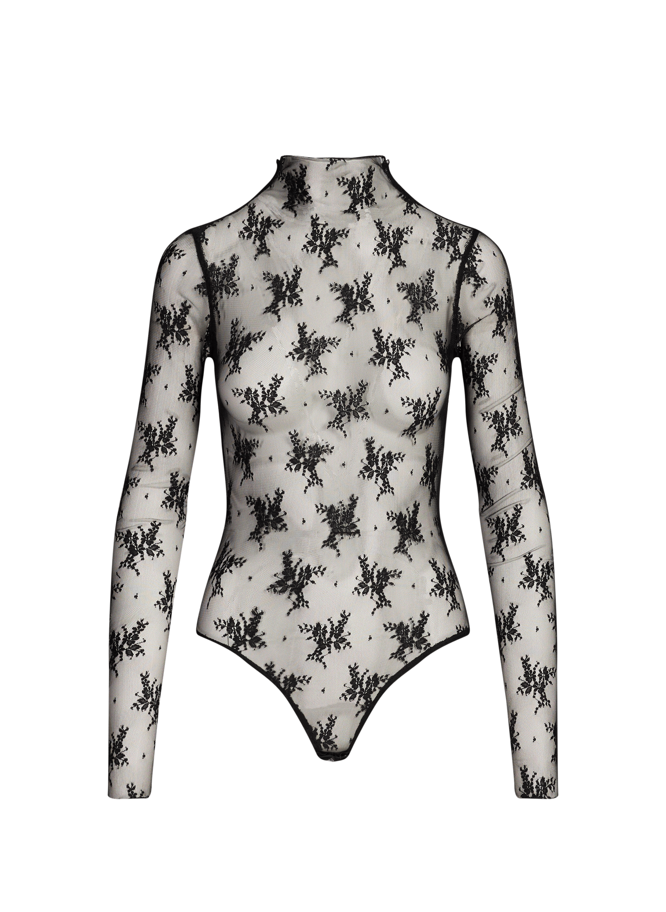 Transparent lace bodysuit SAISON 1865 Black