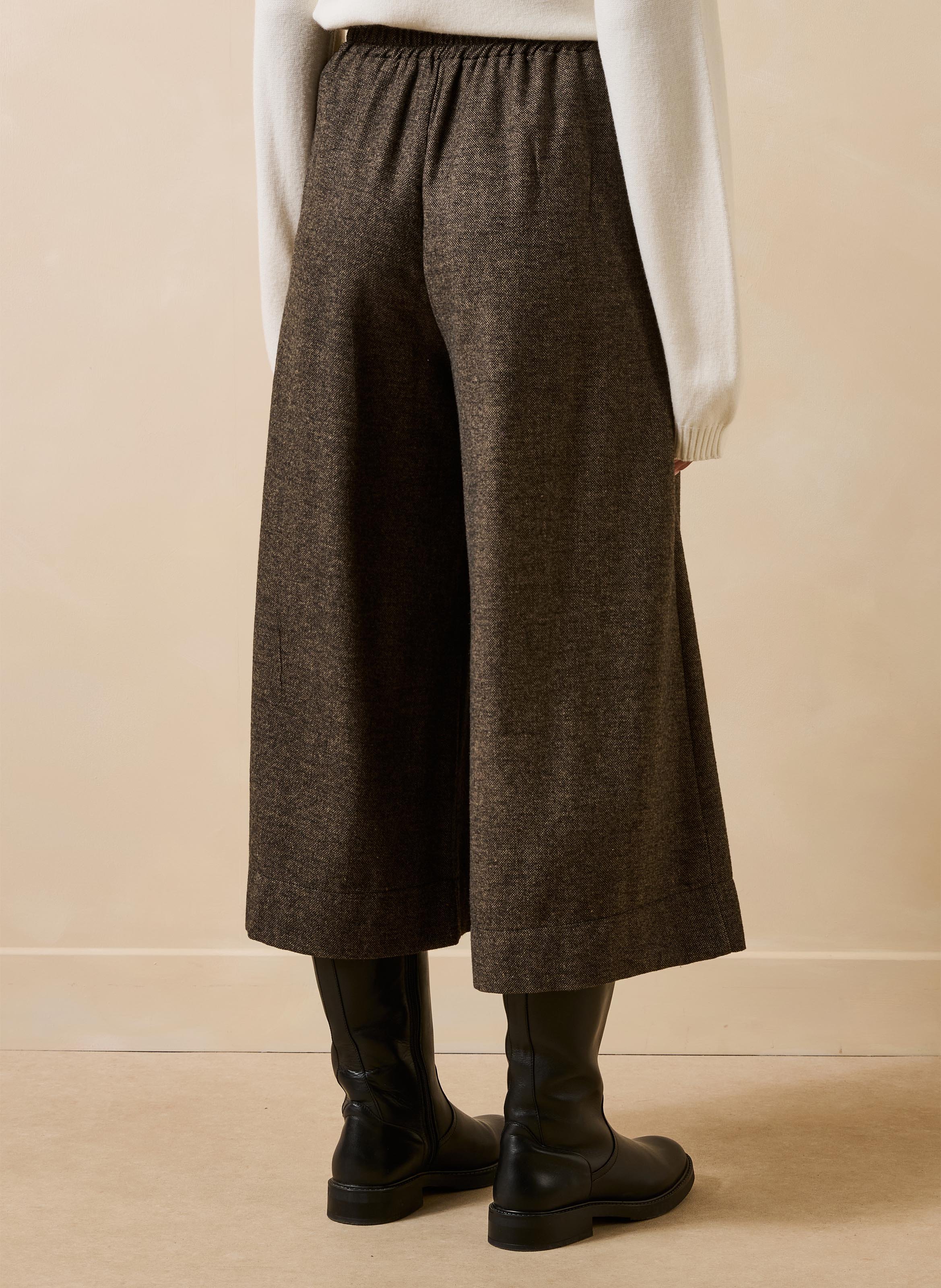 Tweed culottebroek LA FEE MARABOUTEE Bruin