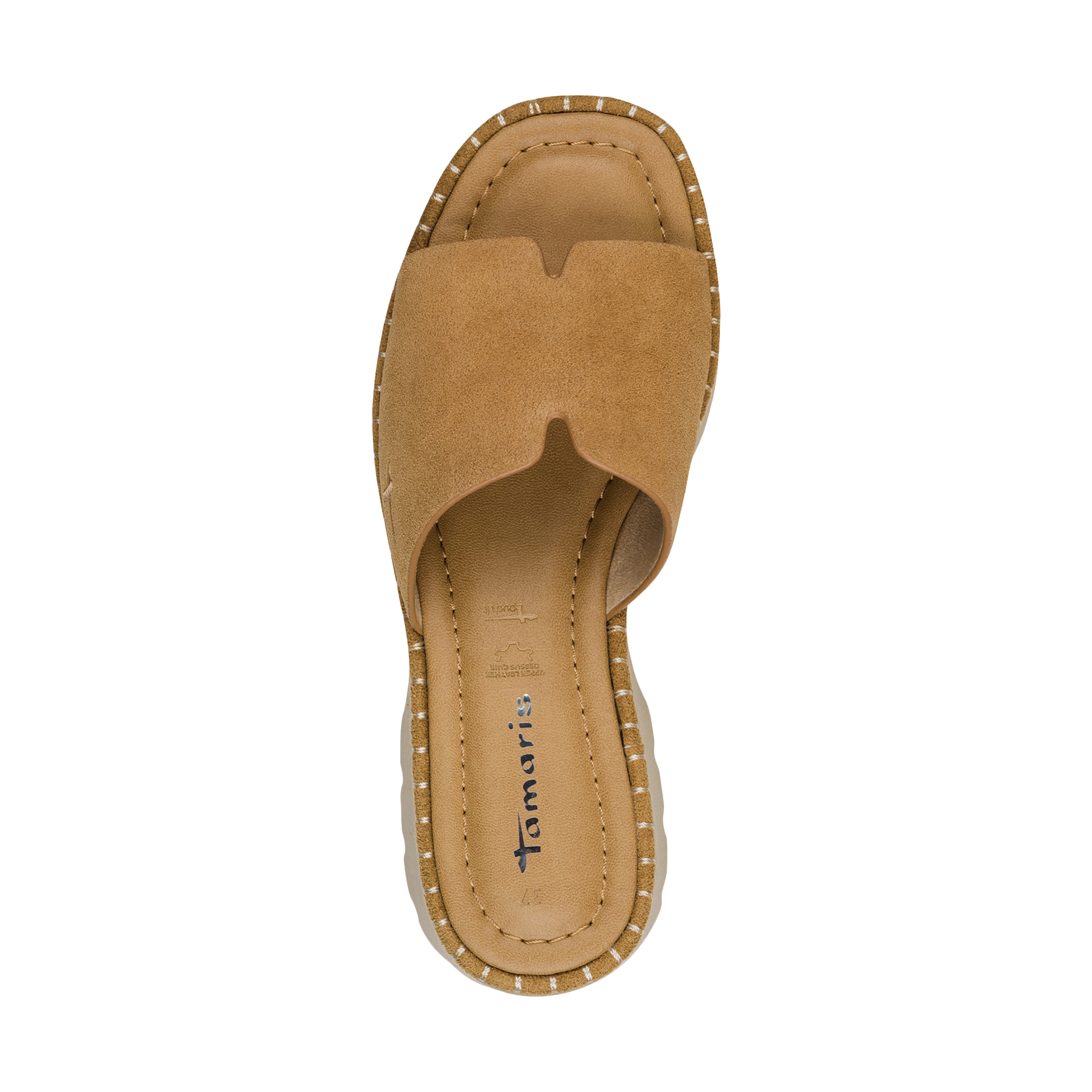 Leather high heel sandals TAMARIS Brown