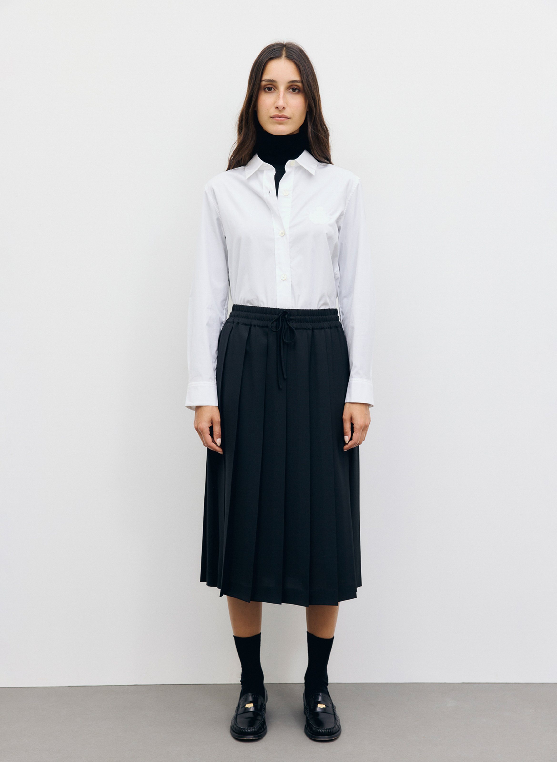 Geplooide midi-rok in effen kleur GERARD DAREL Zwart