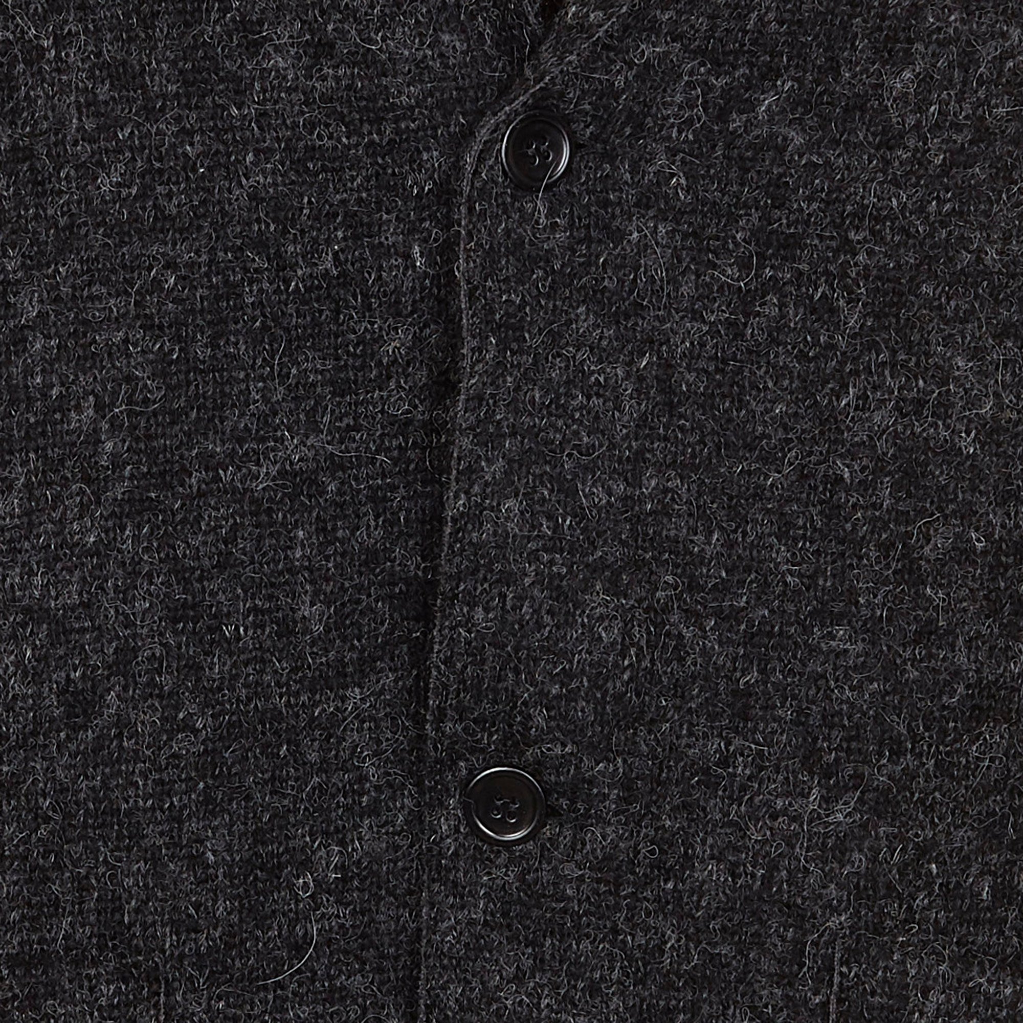 Regular-fit wool jacket with two buttons MAJESTIC FILATURES Black