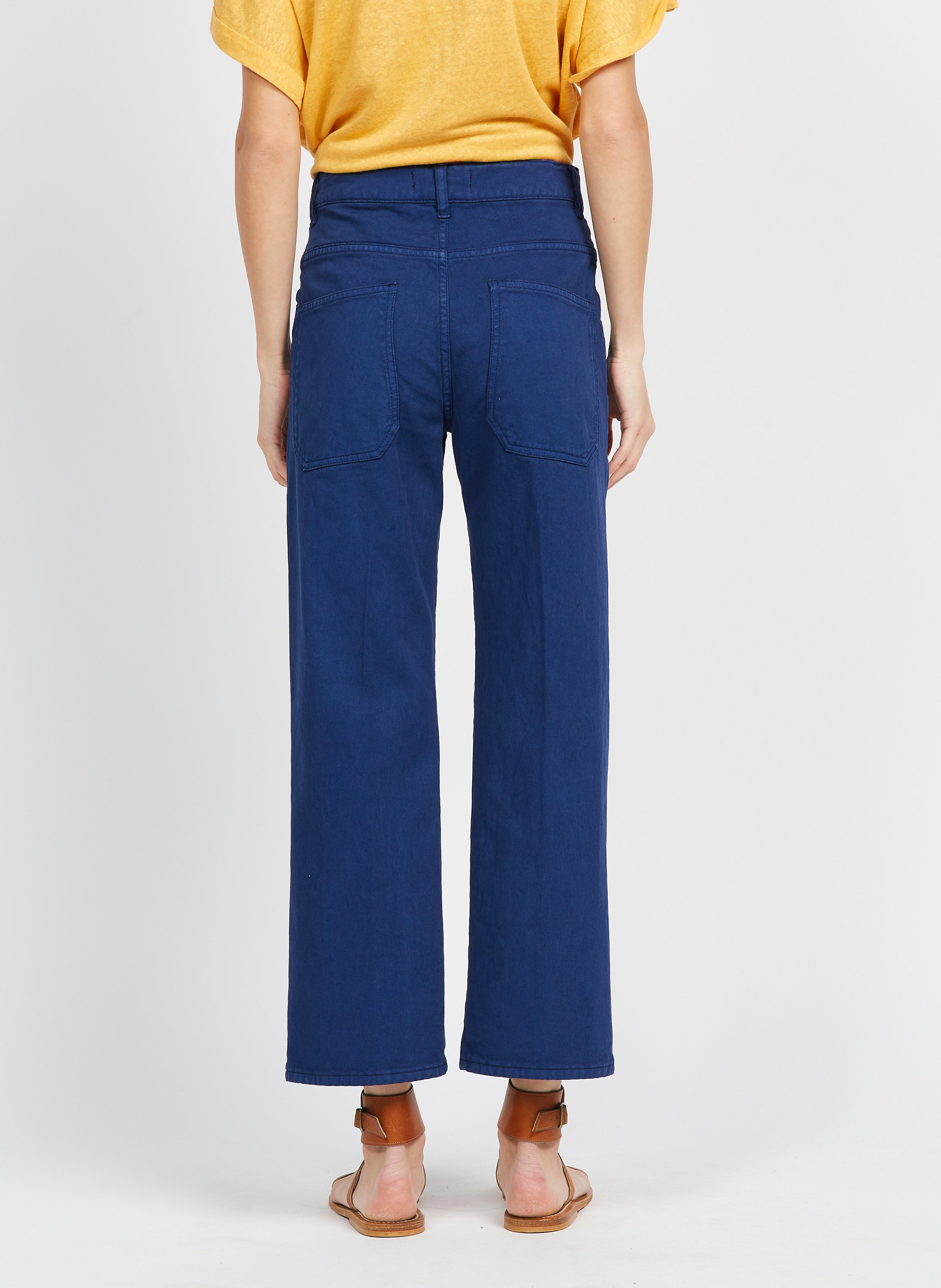 Cropped stretch cotton jeans ACQUAVERDE Blue