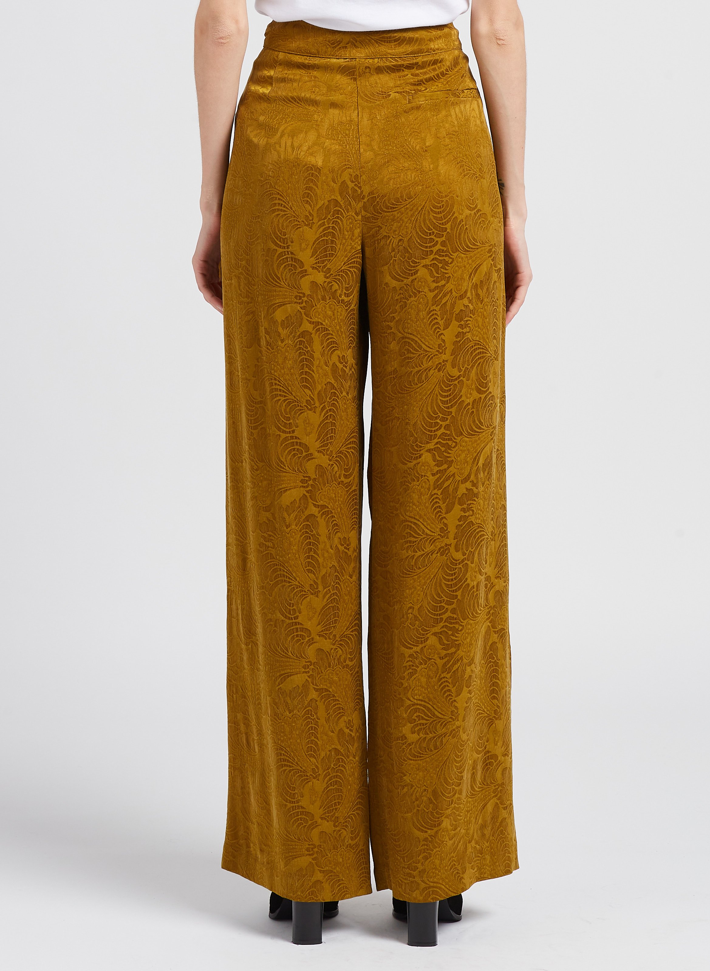 Wide-leg jacquard pants MOMONI Brown