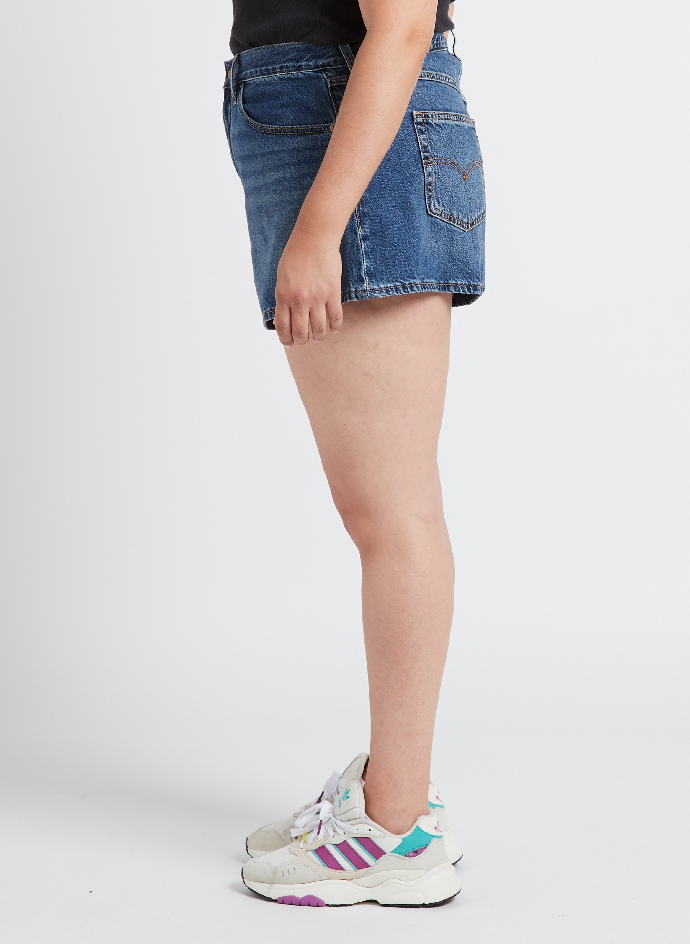 Short en jean taille haute LEVI'S Noir