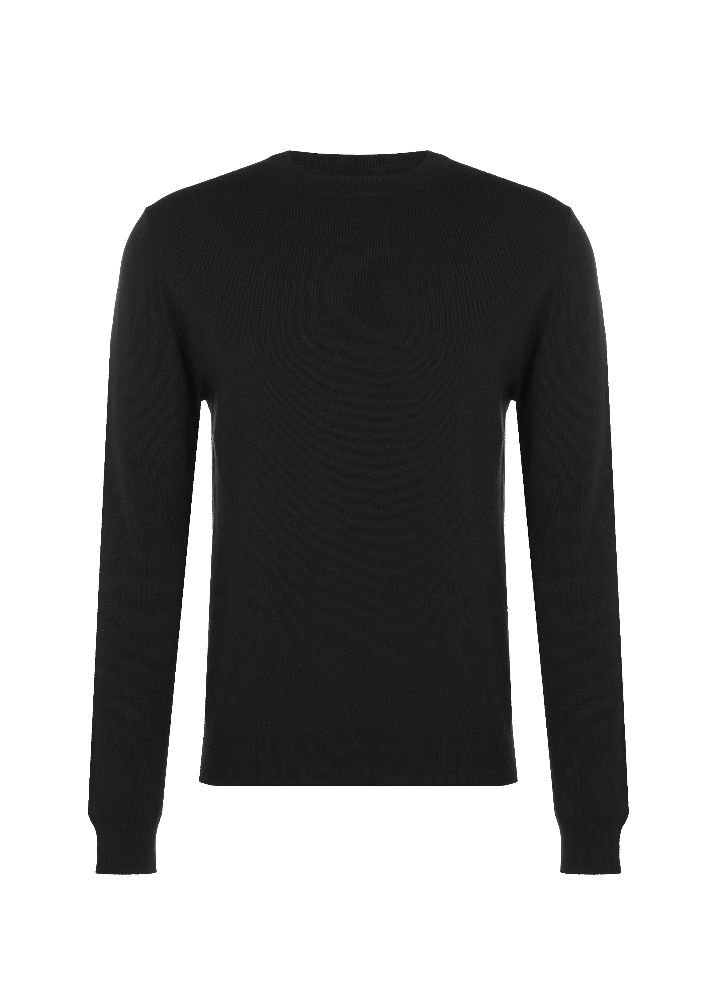 Rundhalspullover aus Wolle SAISON 1865 Schwarz