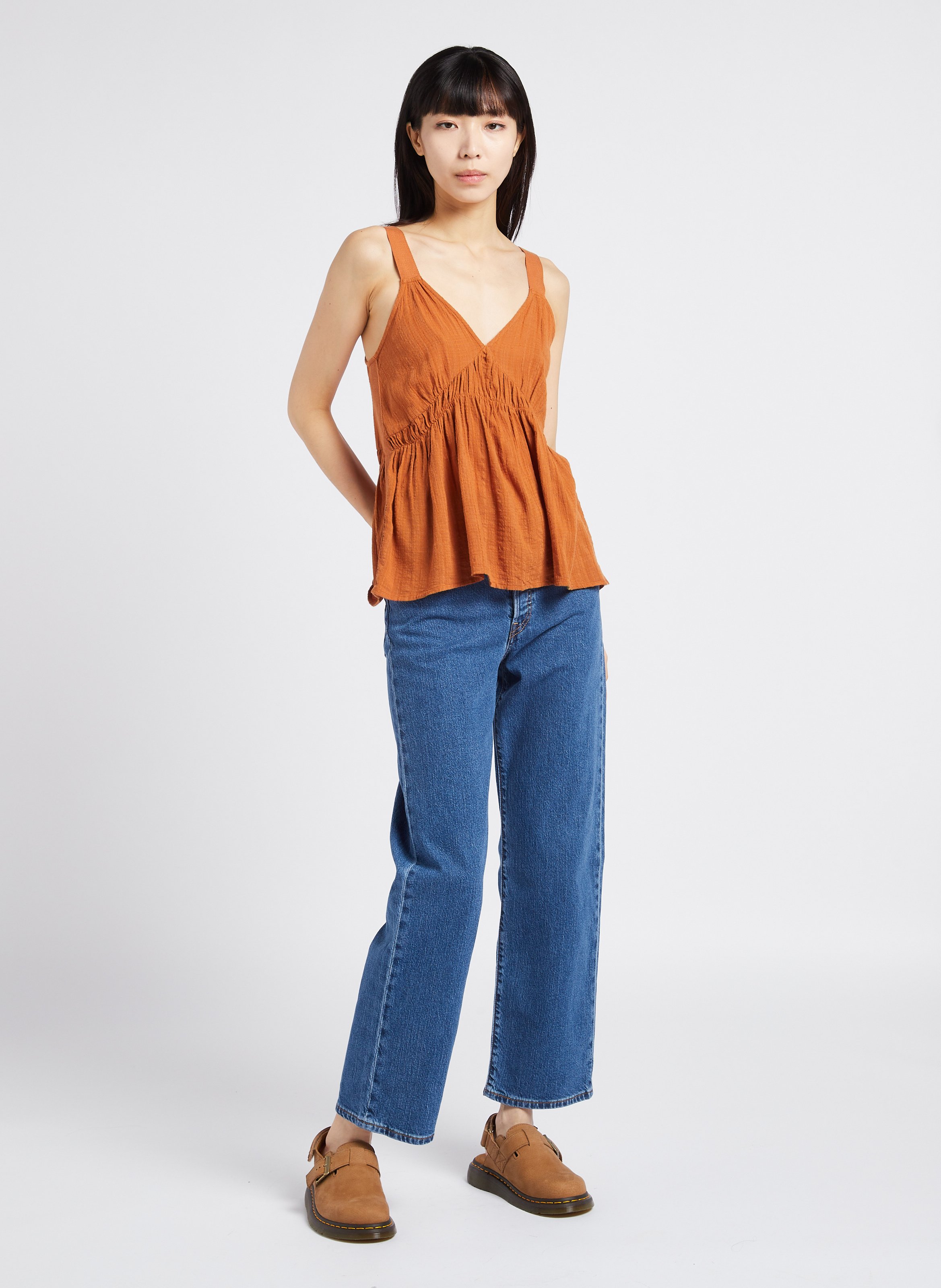 Débardeur plissé  SWILDENS Orange