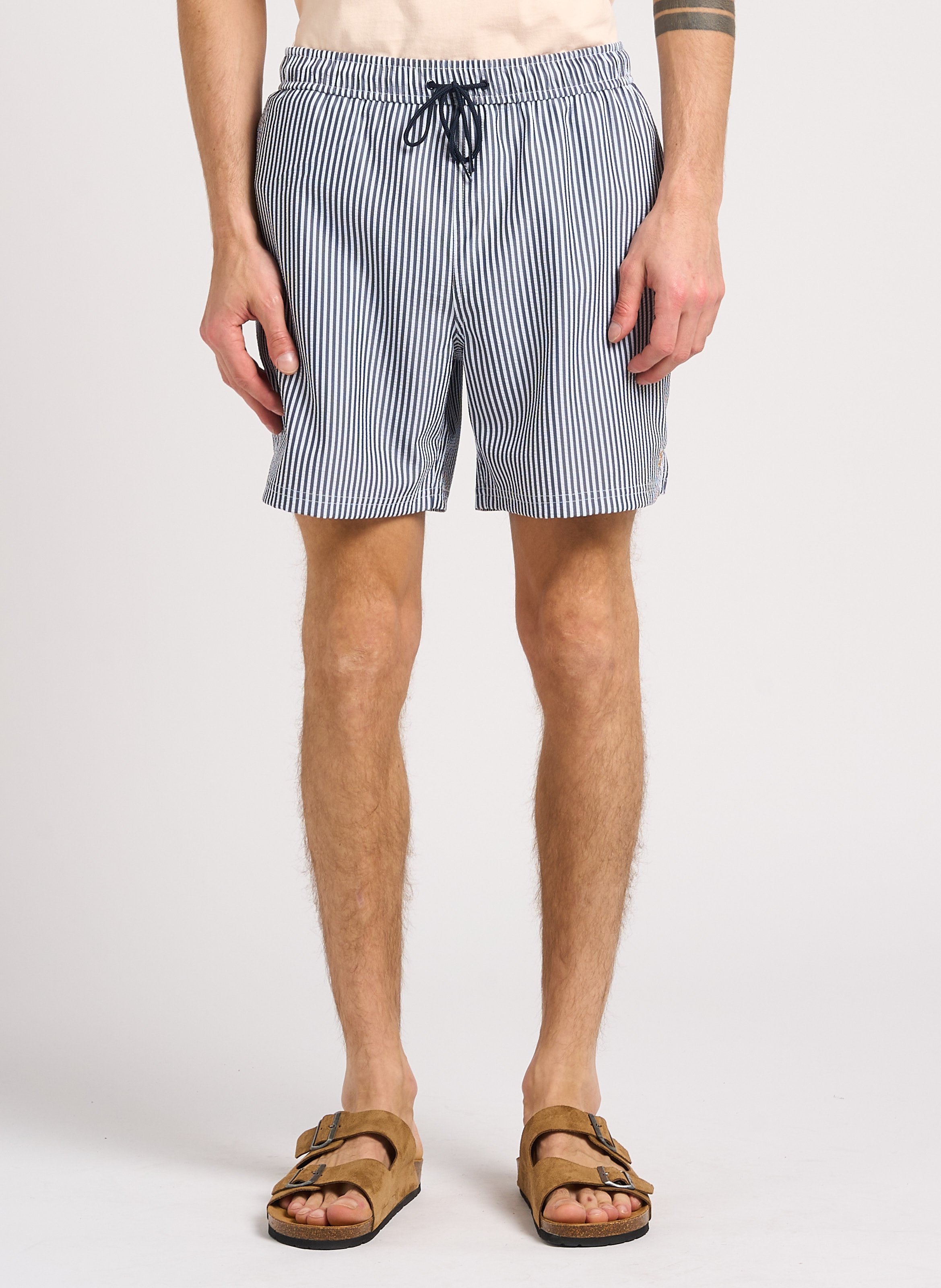 Short de bain rayé FARAH Bleu