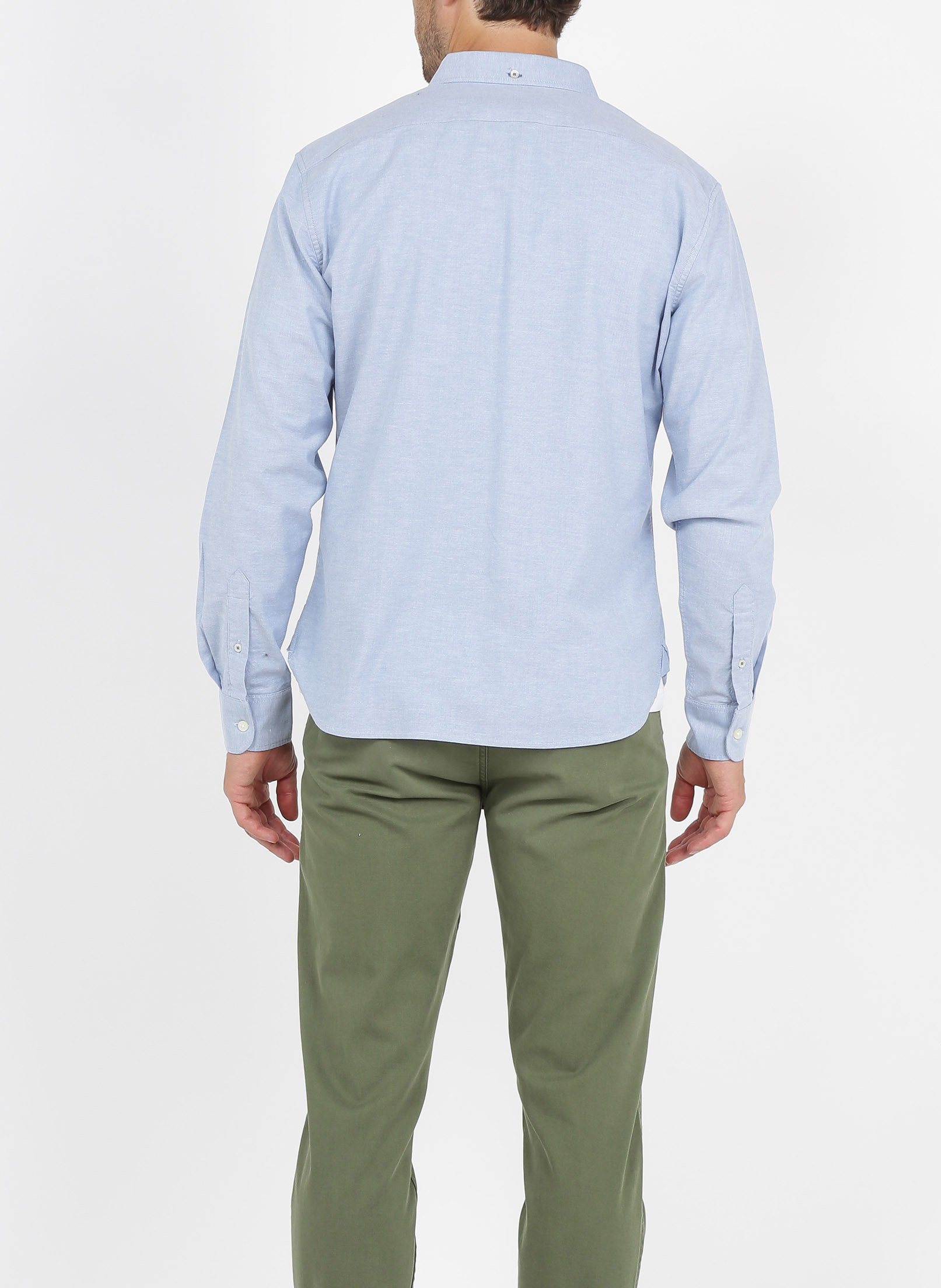 Chemise col américain regular fit en coton mélangé DOCKERS Bleu