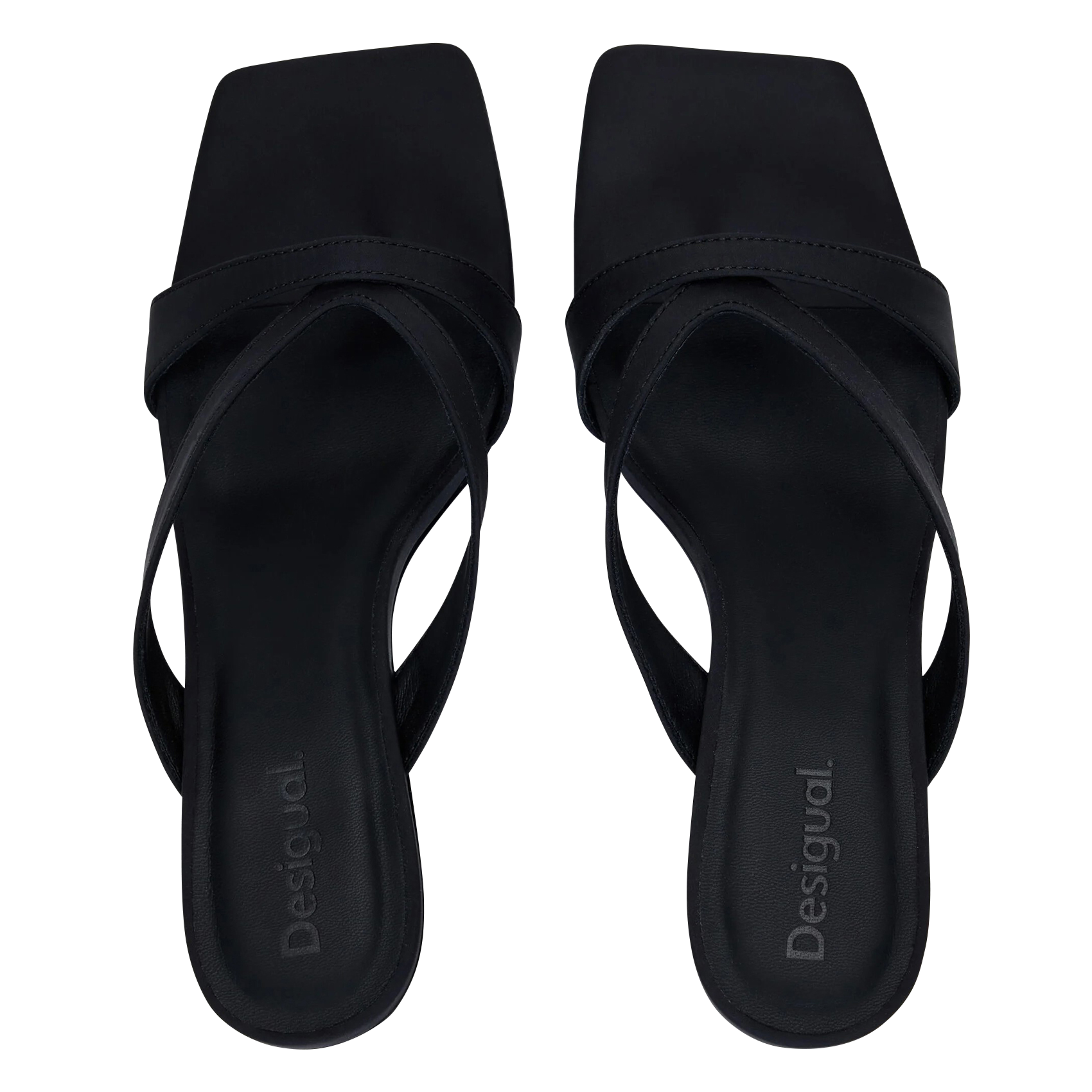 Open heart heel sandals DESIGUAL Black