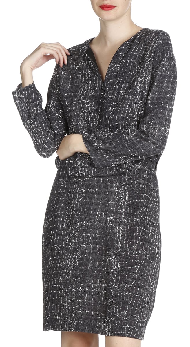 Numéro crepe dress  SWILDENS Grey