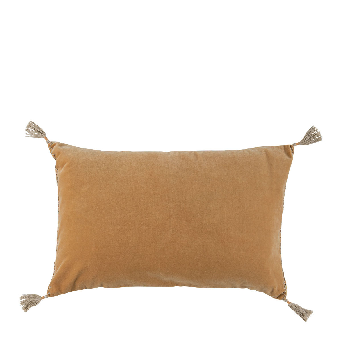 Mattéo cotton velvet cushion cover BLANC D'IVOIRE Orange