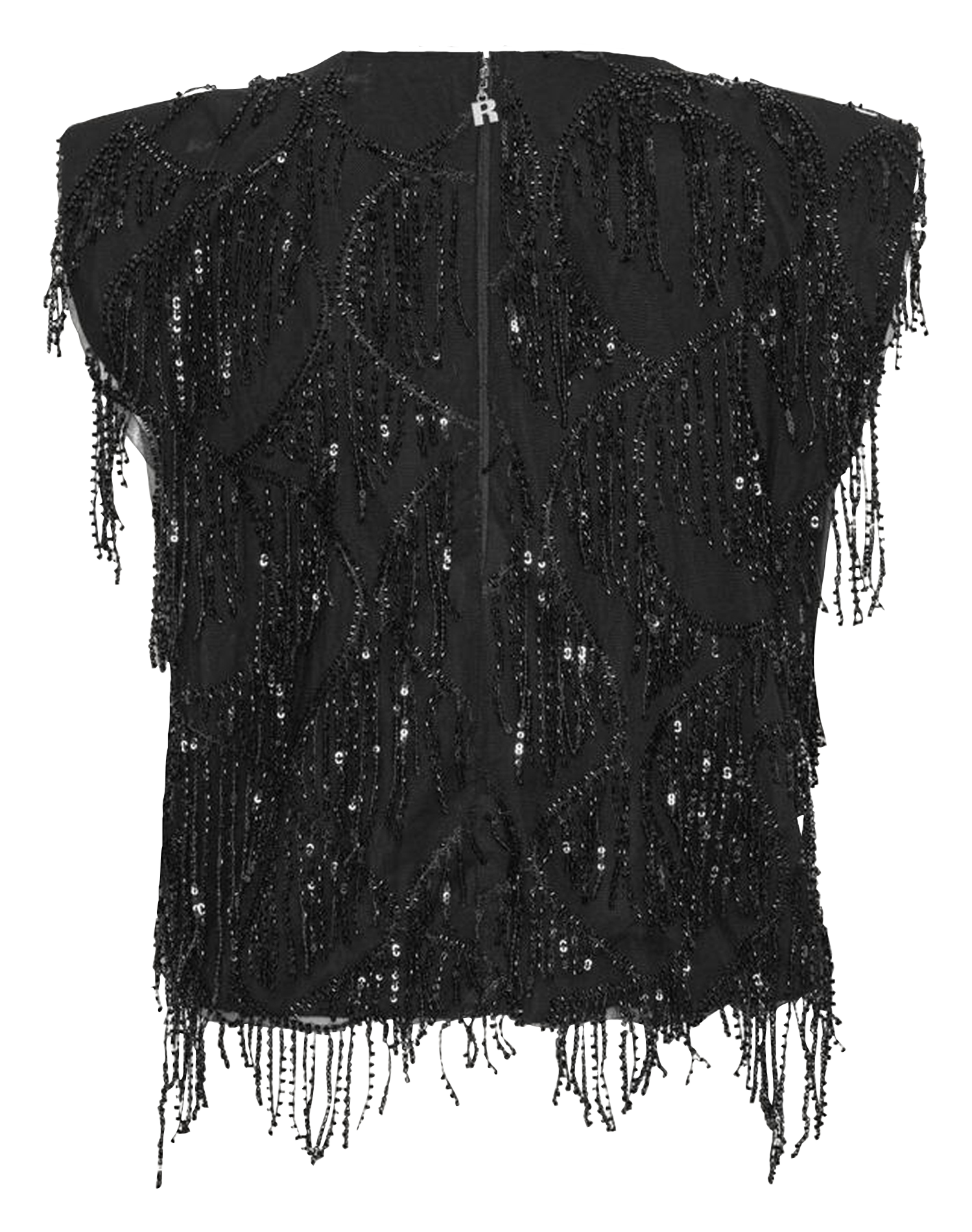 Gret - Top mit Rundhalsausschnitt und Pailletten ROTATE Schwarz