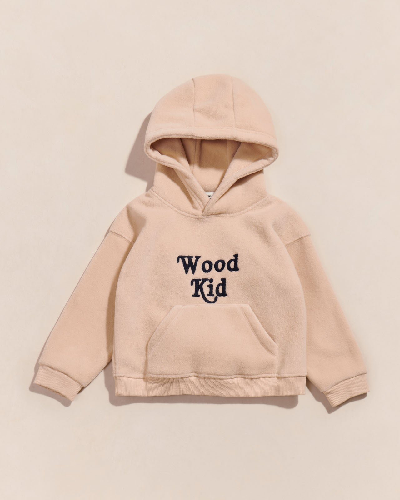 The Wood Kid recycled fleece hoodie EMOI EMOI Beige