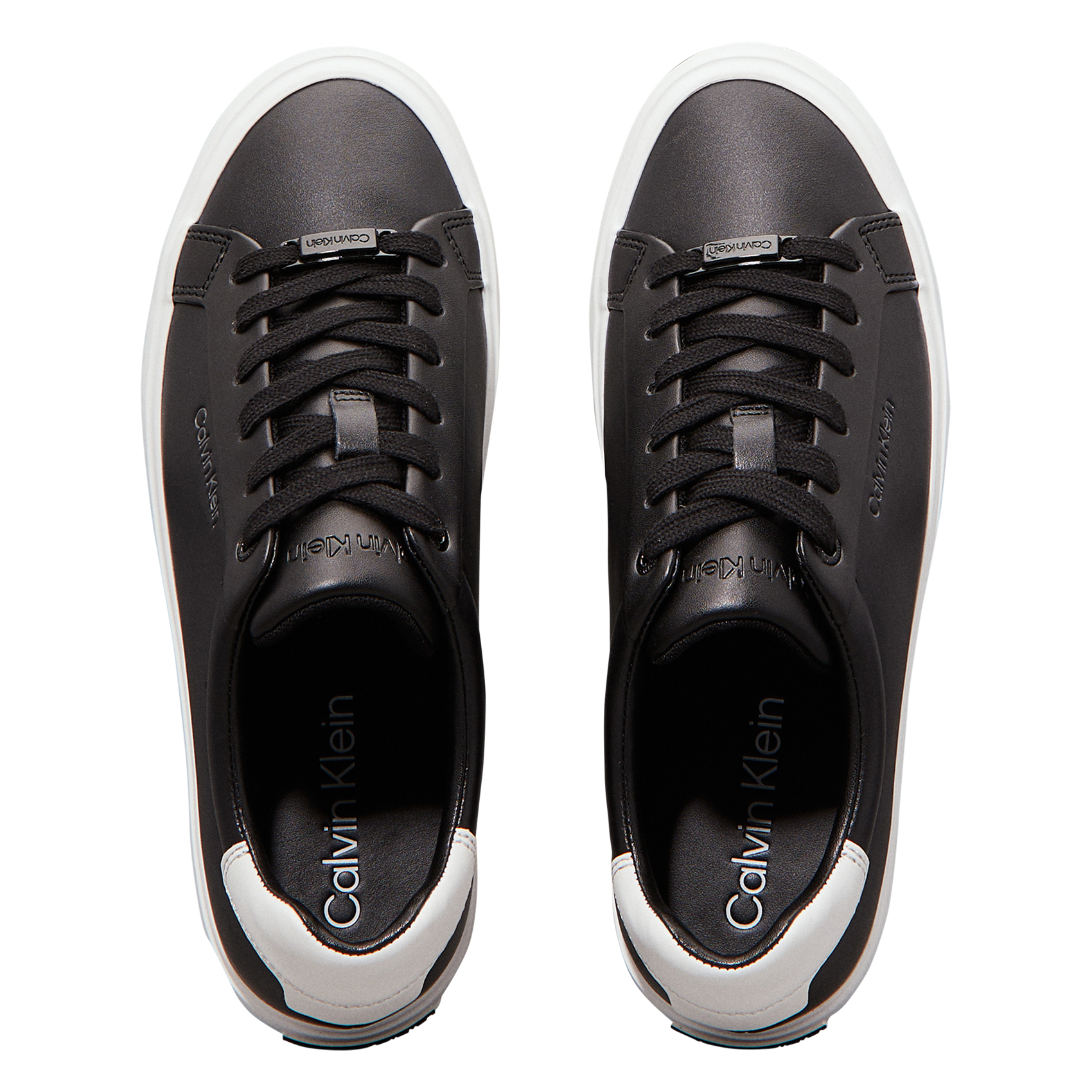Baskets basses en cuir CALVIN KLEIN Noir