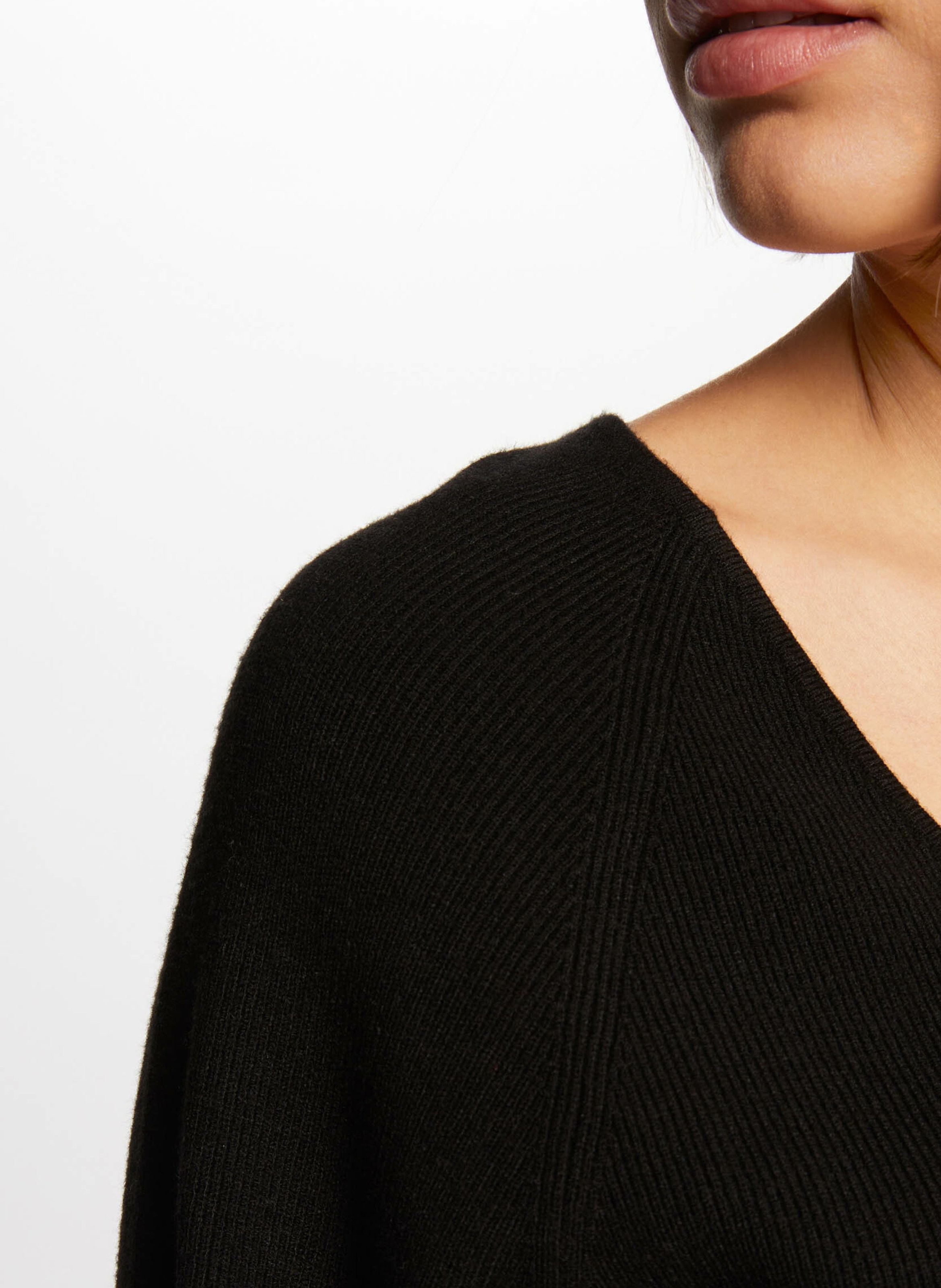 Pull droit en fine maille MORGAN Noir