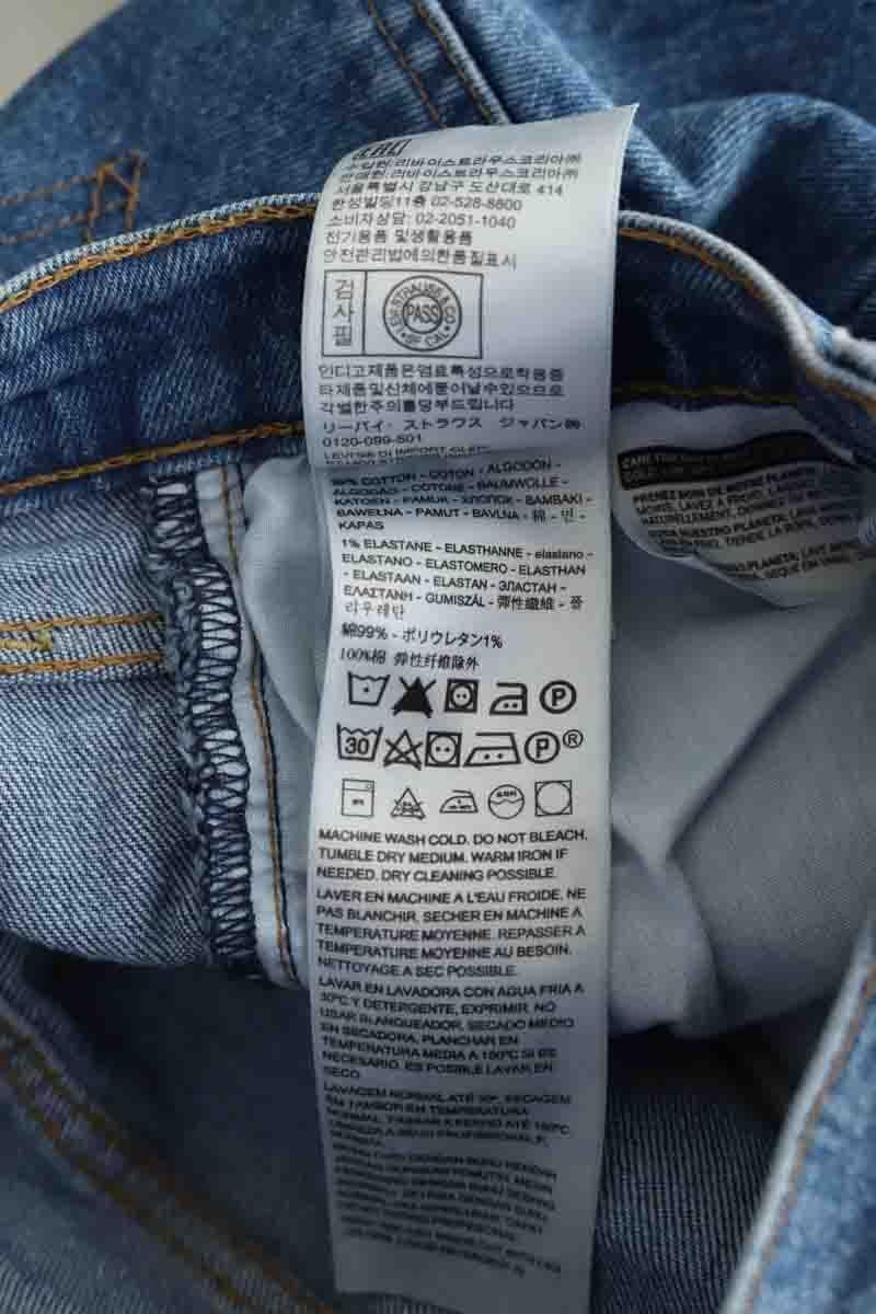 Cotton straight jeans LEVI'S - Seconde main Blue