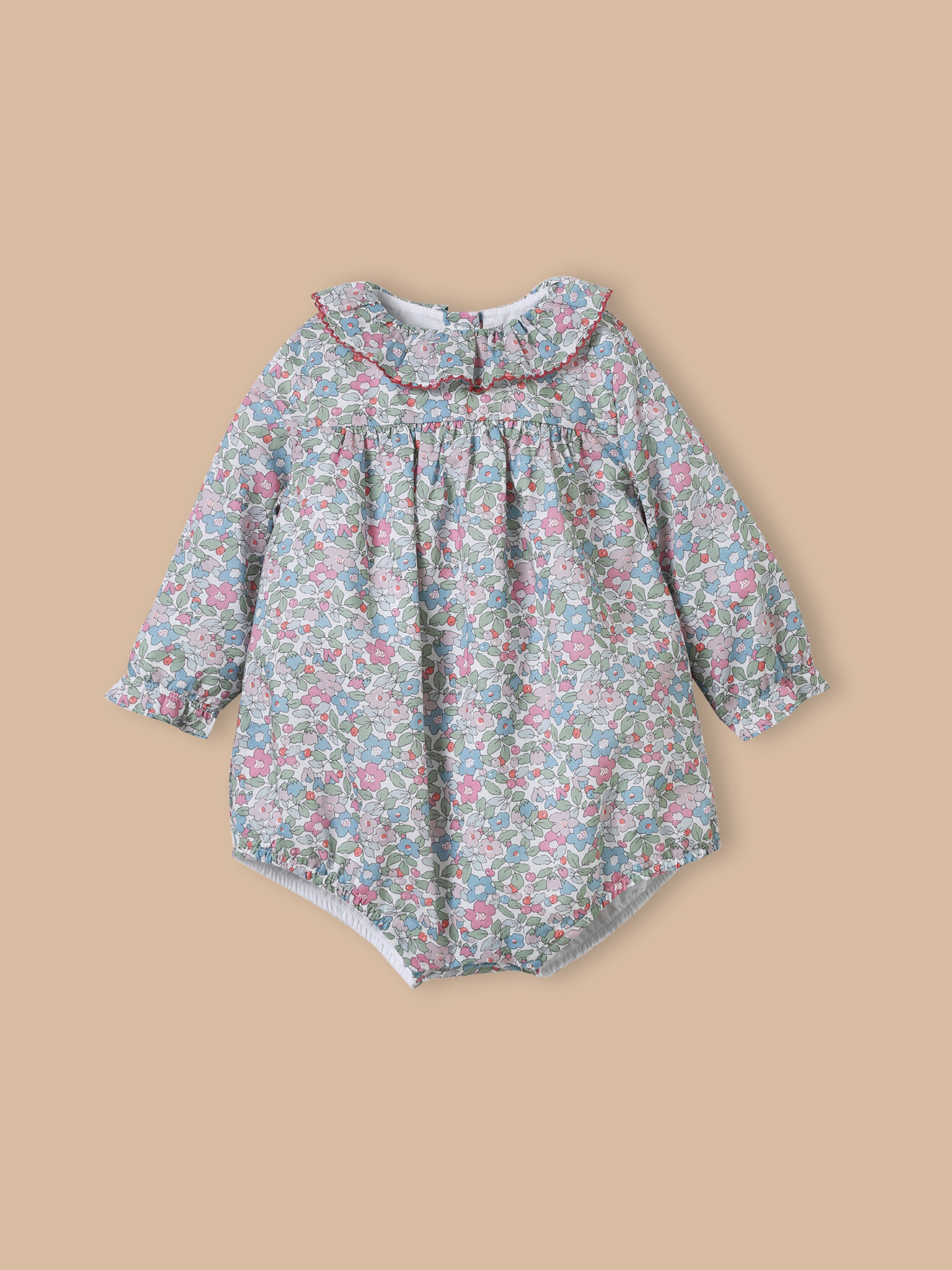Liberty fabric romper CYRILLUS Blue