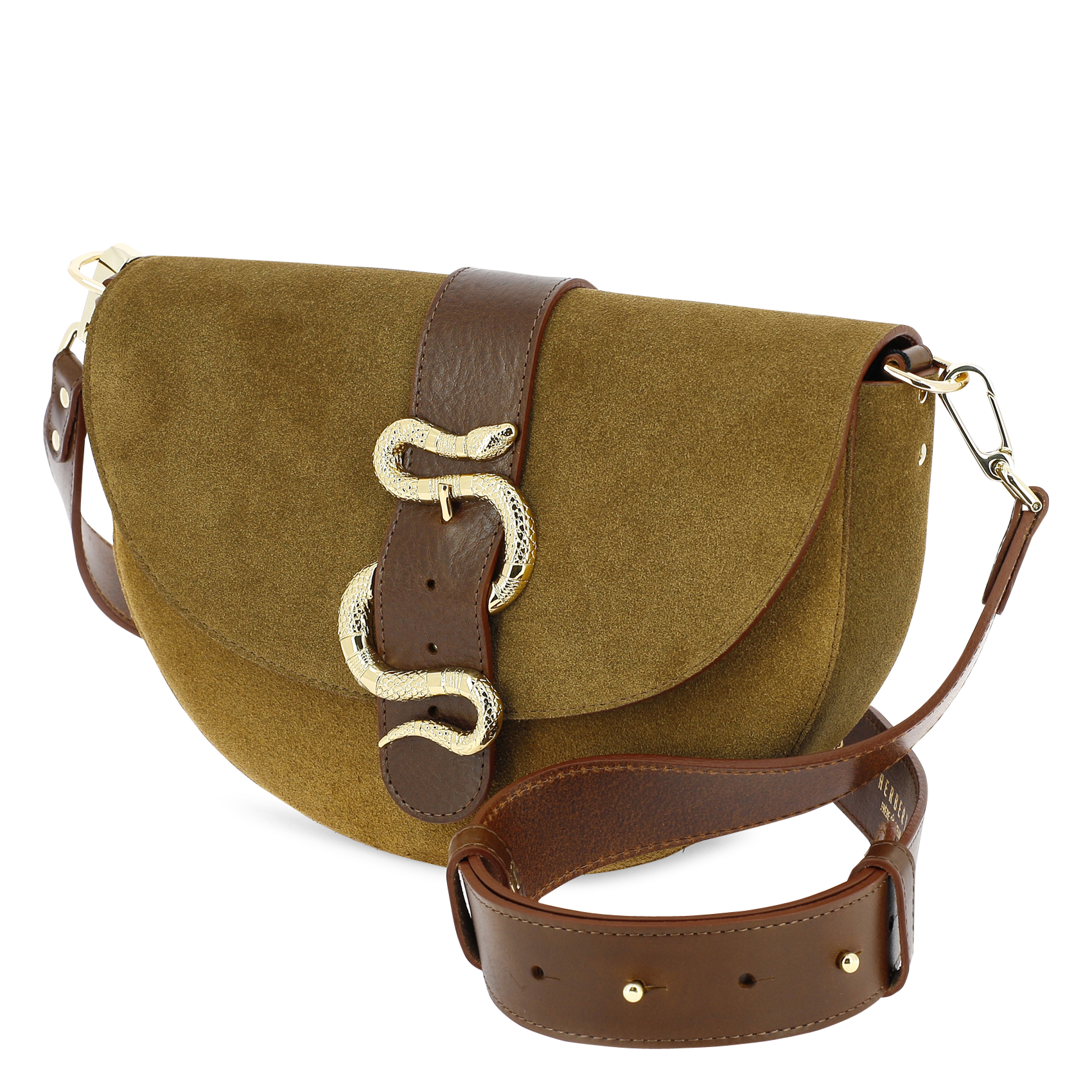 Leren schoudertas HERBERT FRERE SOEUR Bruin