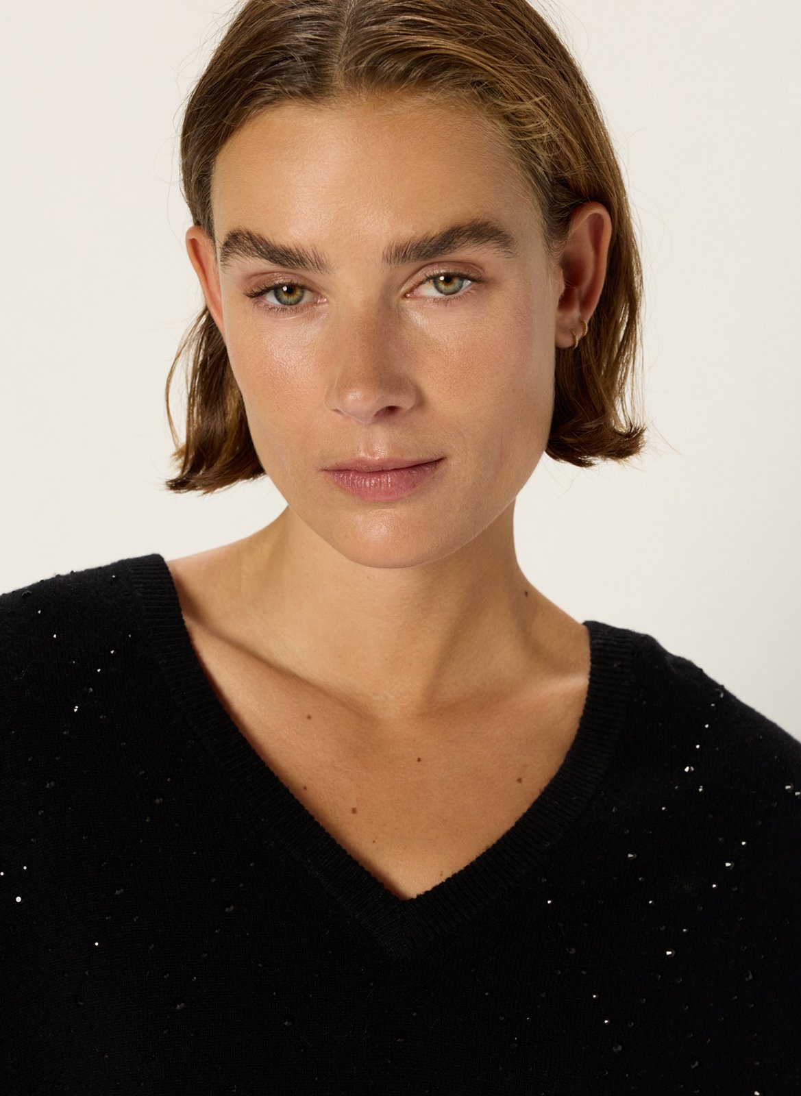 Pull col v en laine GERARD DAREL Noir