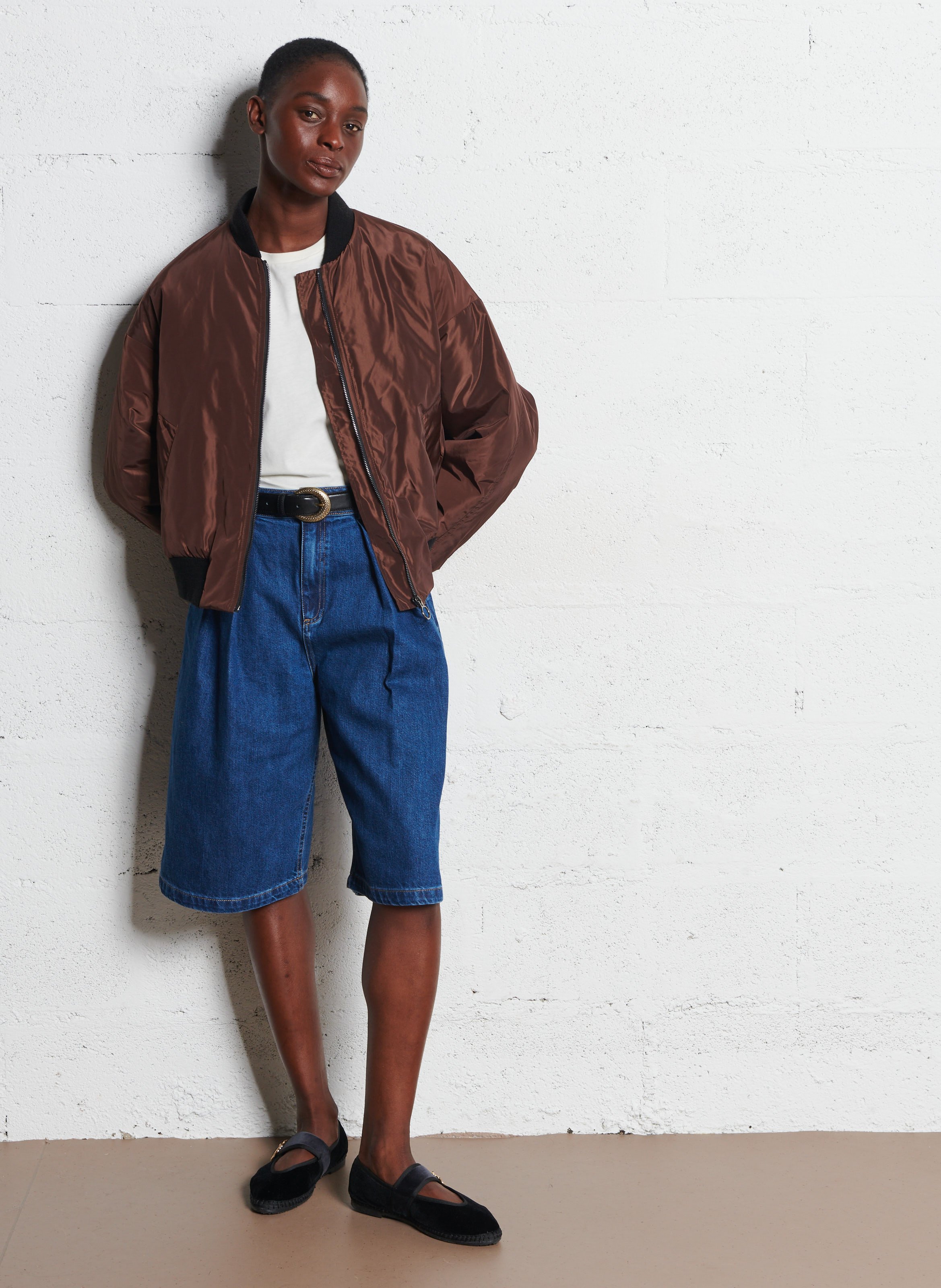 Veste col teddy  TINSELS Marron