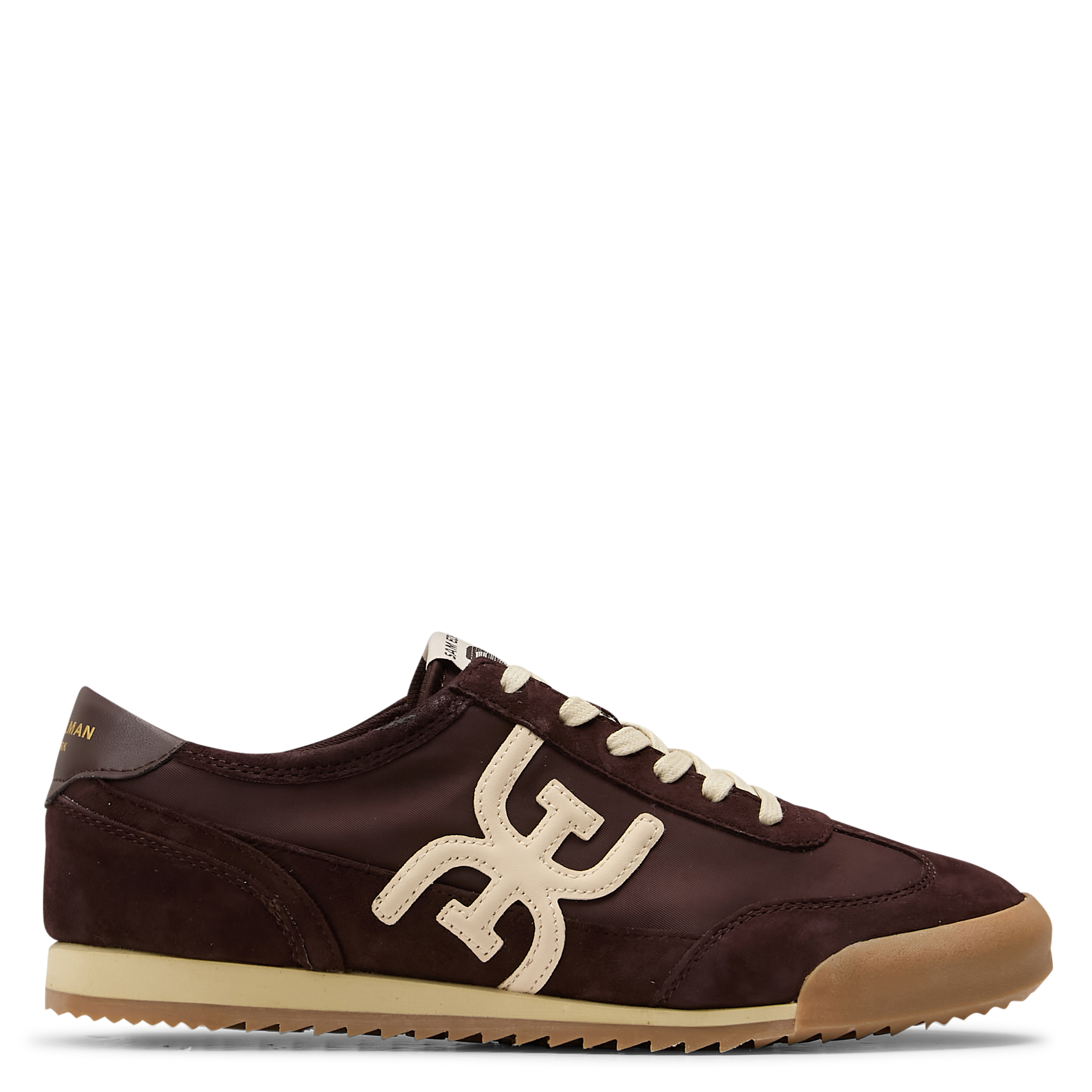 Niedrige Sneaker aus Leder-Mix SAM EDELMAN Braun