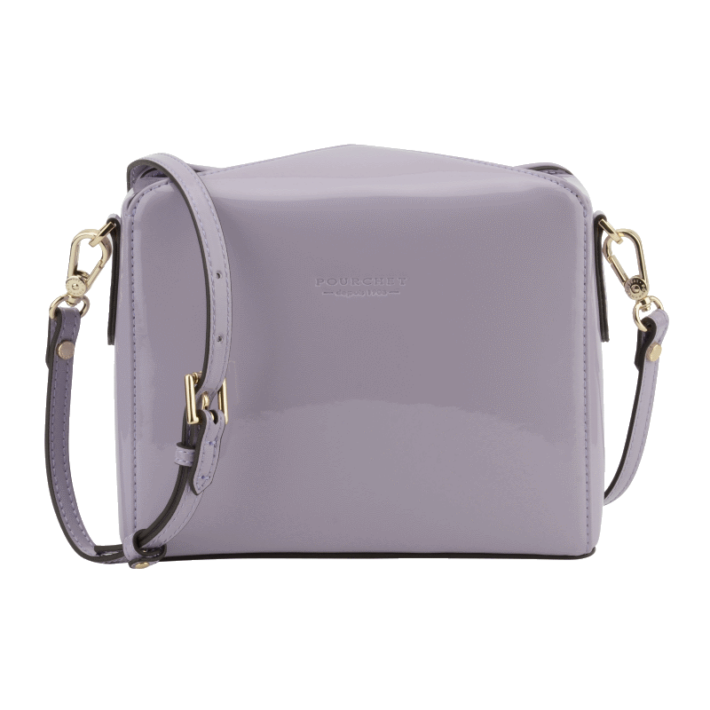 Shoulder bag - synthetic and leather POURCHET Purple