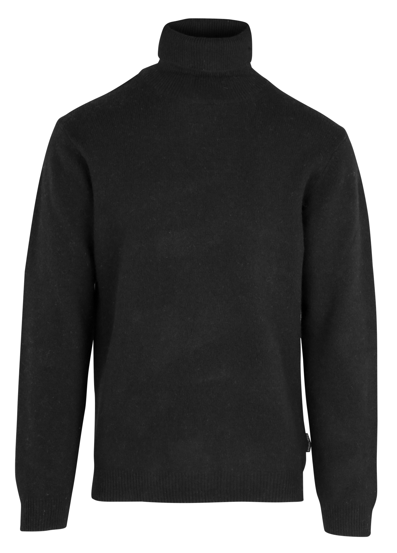 Straight wool-blend polo neck sweater CASUAL FRIDAY Black
