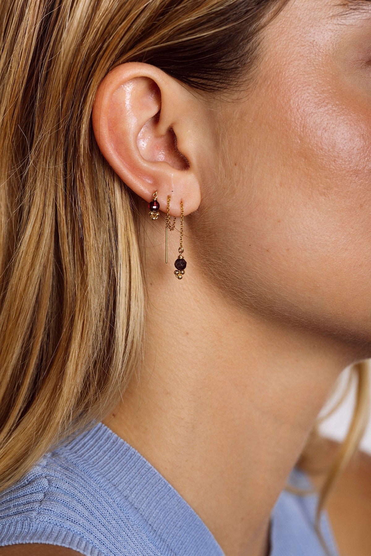 Gaia multi-position ear jewel - bull's eye YAY Golden