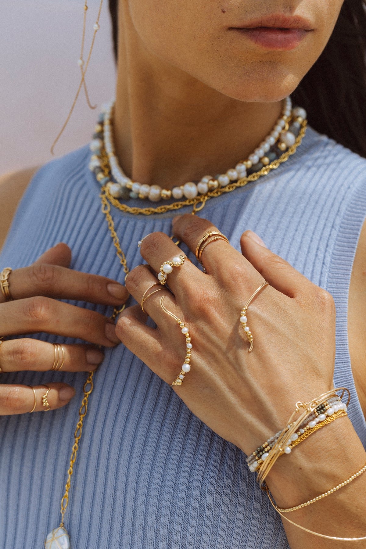 Soléa Pearl Palm Jewel White