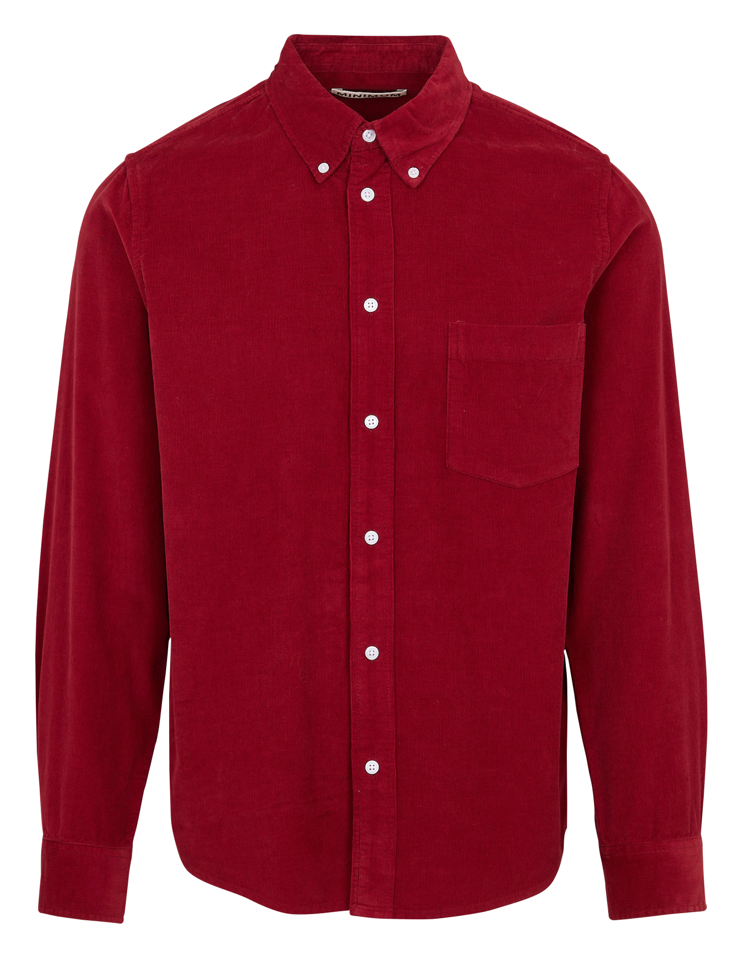 Recht overhemd van biokatoen met klassieke kraag COLT 1534 merlot