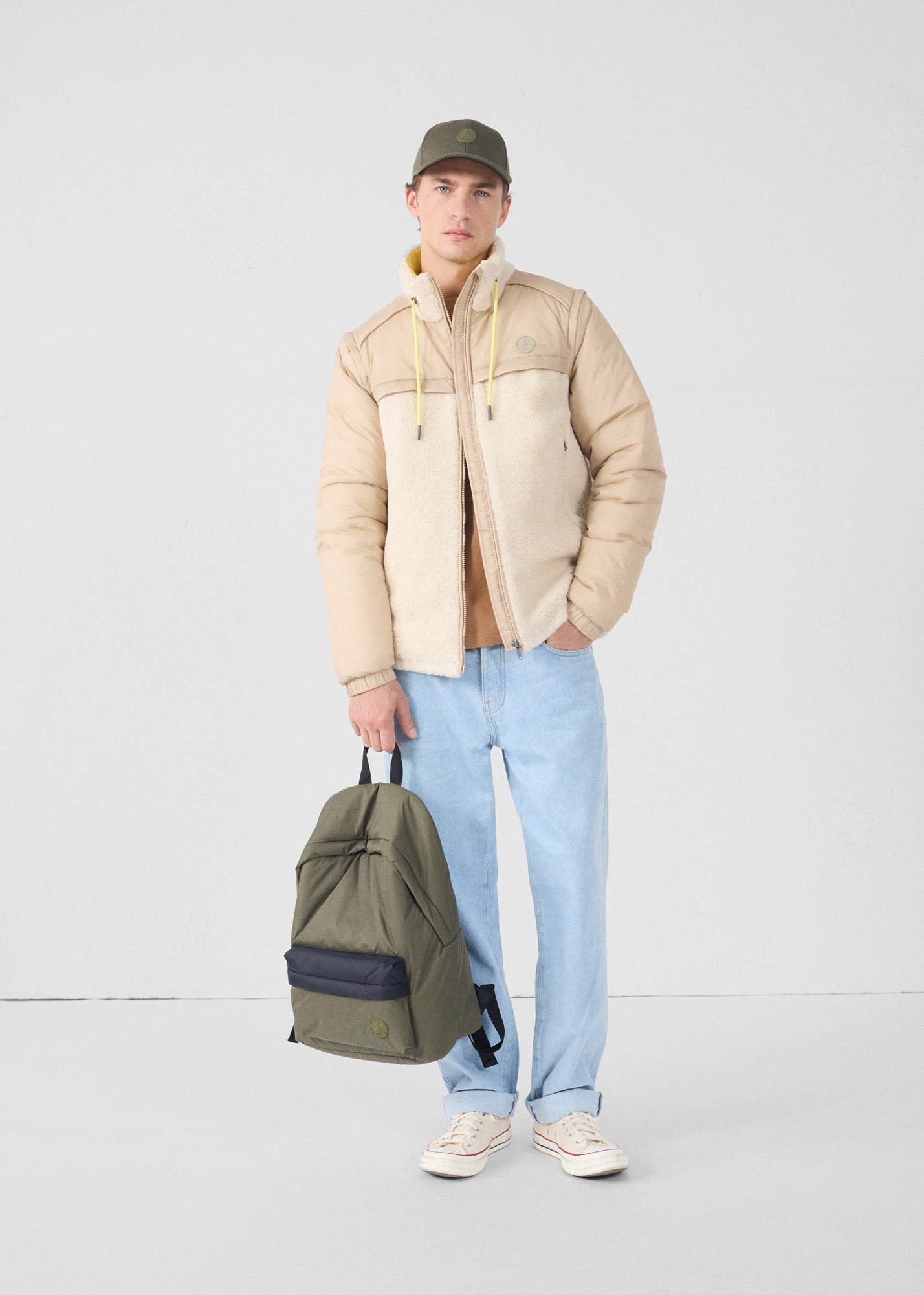 Oleg Sherpa Puffer Coat JOTT White
