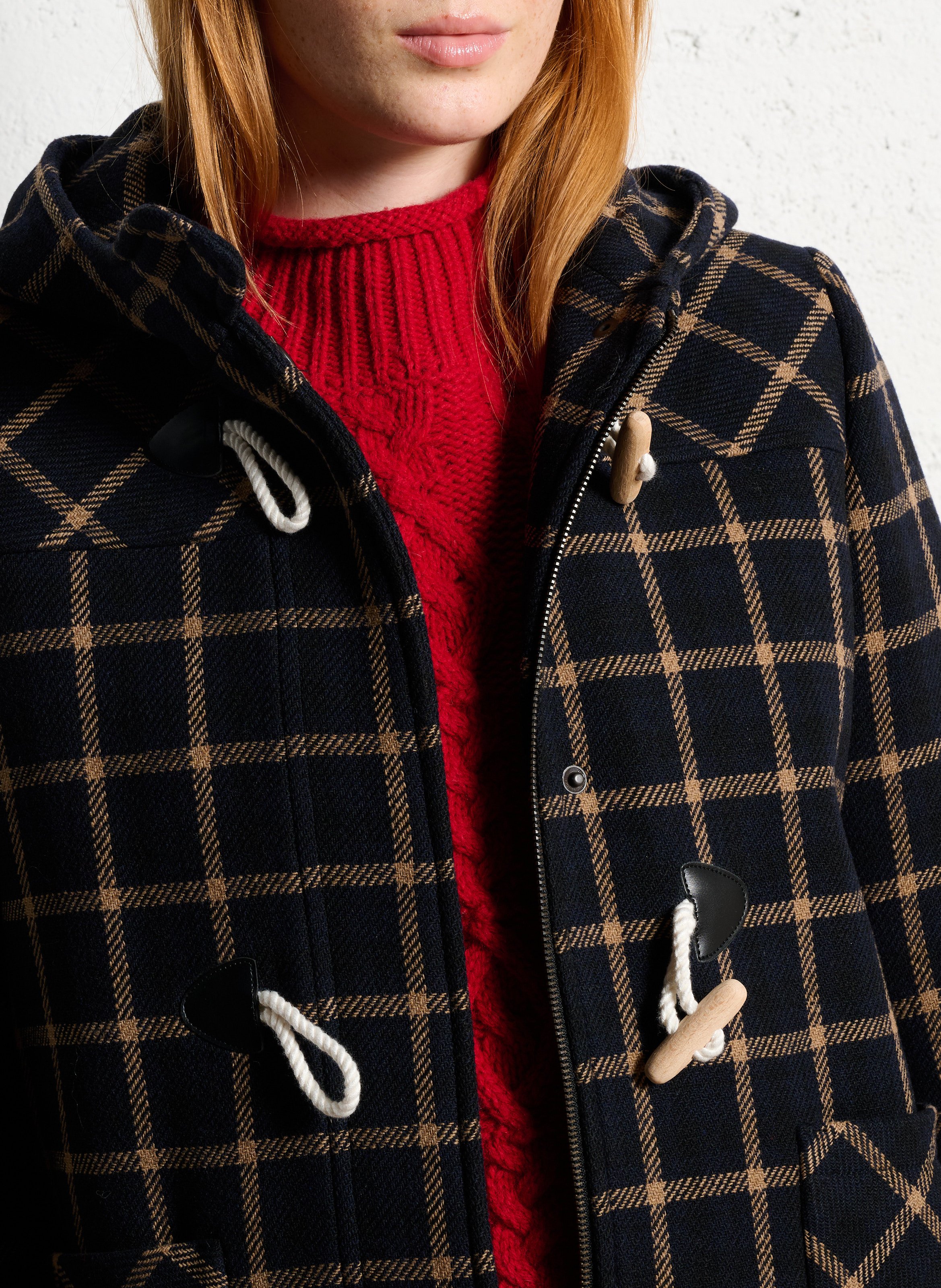 Manteau col montant en laine mélangée ARMOR LUX Bleu