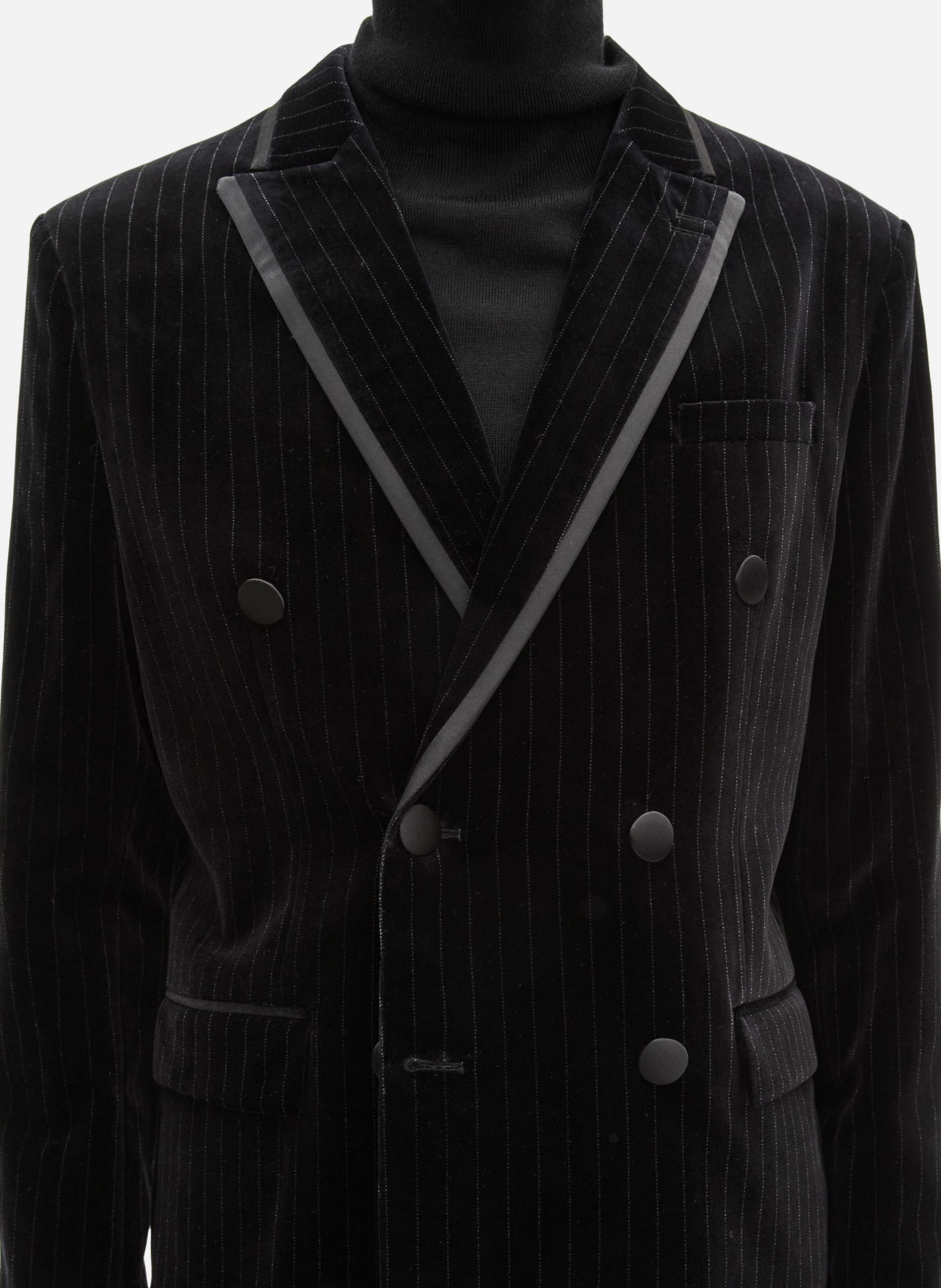 Straight velvet suit jacket THE KOOPLES Black