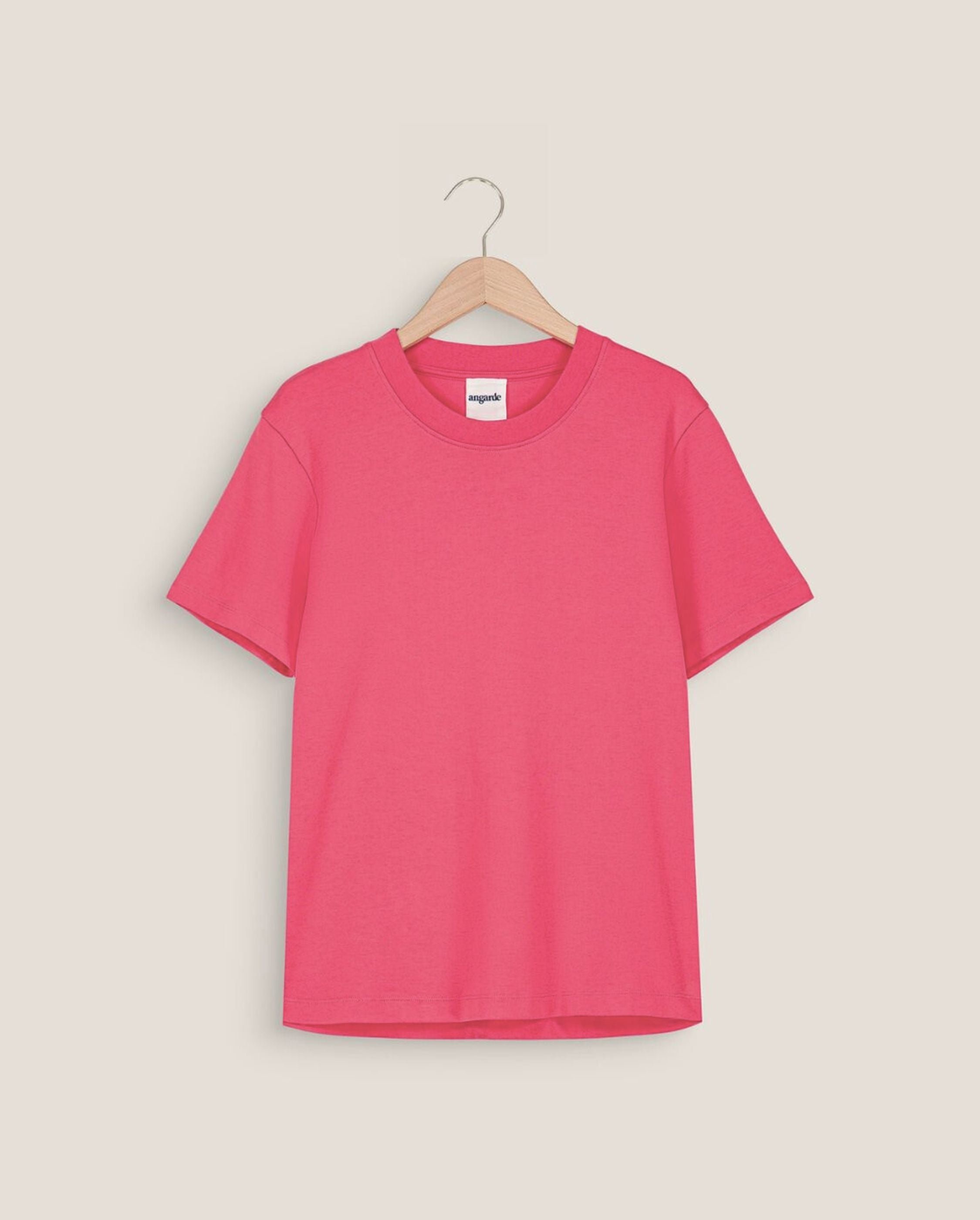 Women's organic cotton T-shirt, fuchsia ANGARDE Pink