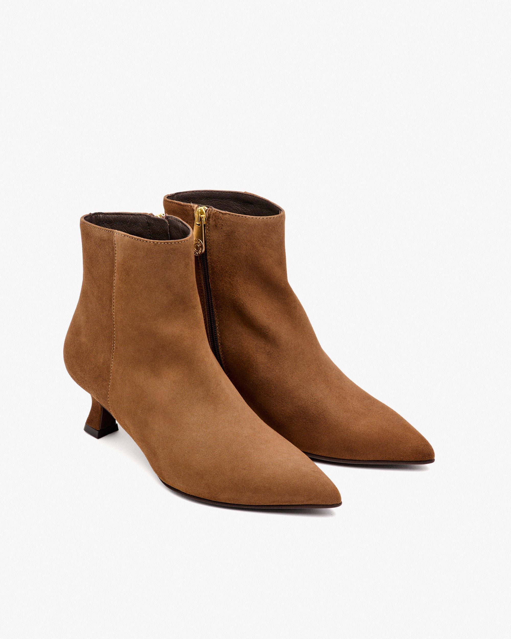 Brown suede heeled ankle boots PEDRO MIRALLES Brown