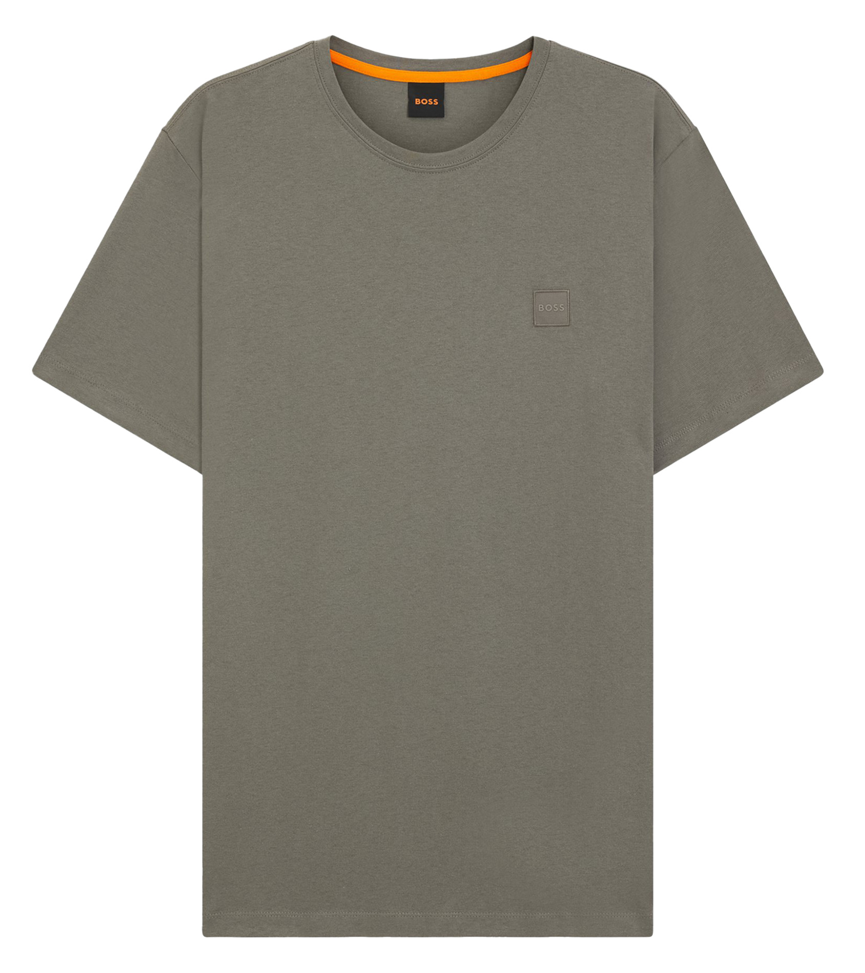 Short-sleeved round-neck cotton T-shirt BOSS Silver