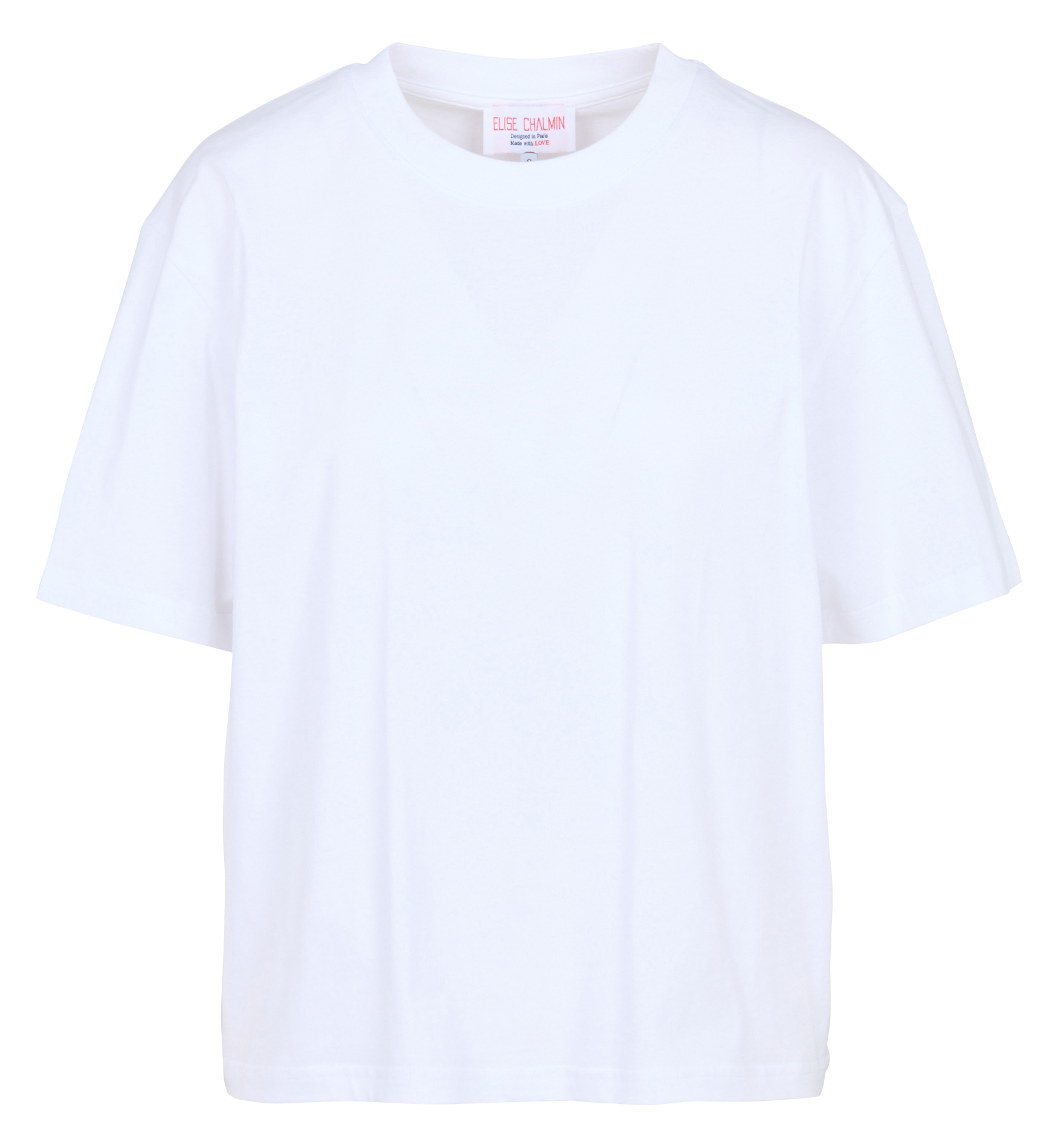 Baumwoll-Pullover mit Rundhalsausschnitt ELISE CHALMIN Weiss