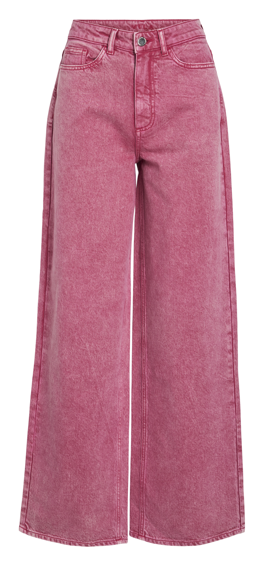 Jean large taille haute en denim uni VILA Rose