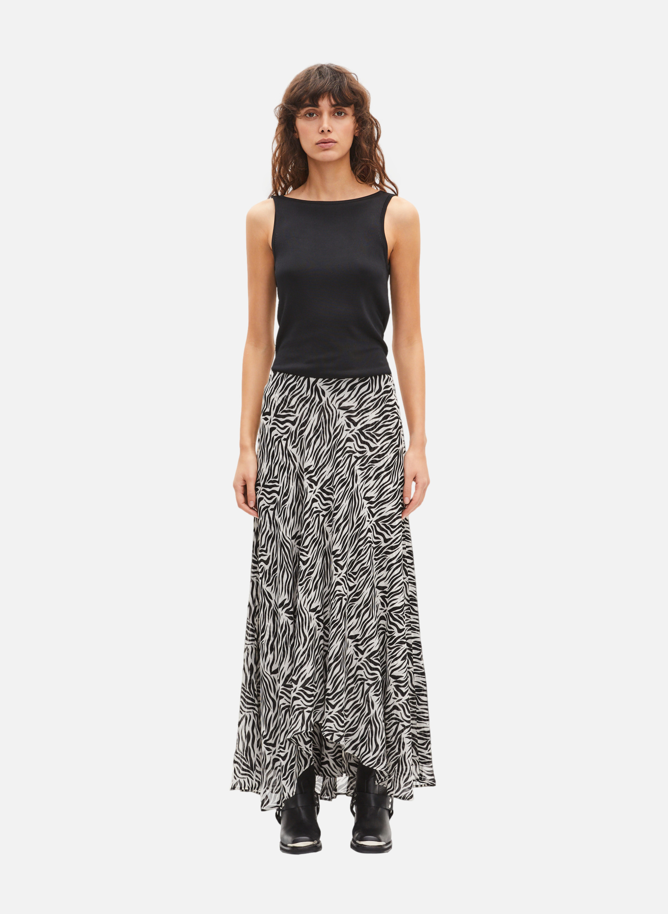 Long printed skirt THE KOOPLES Black