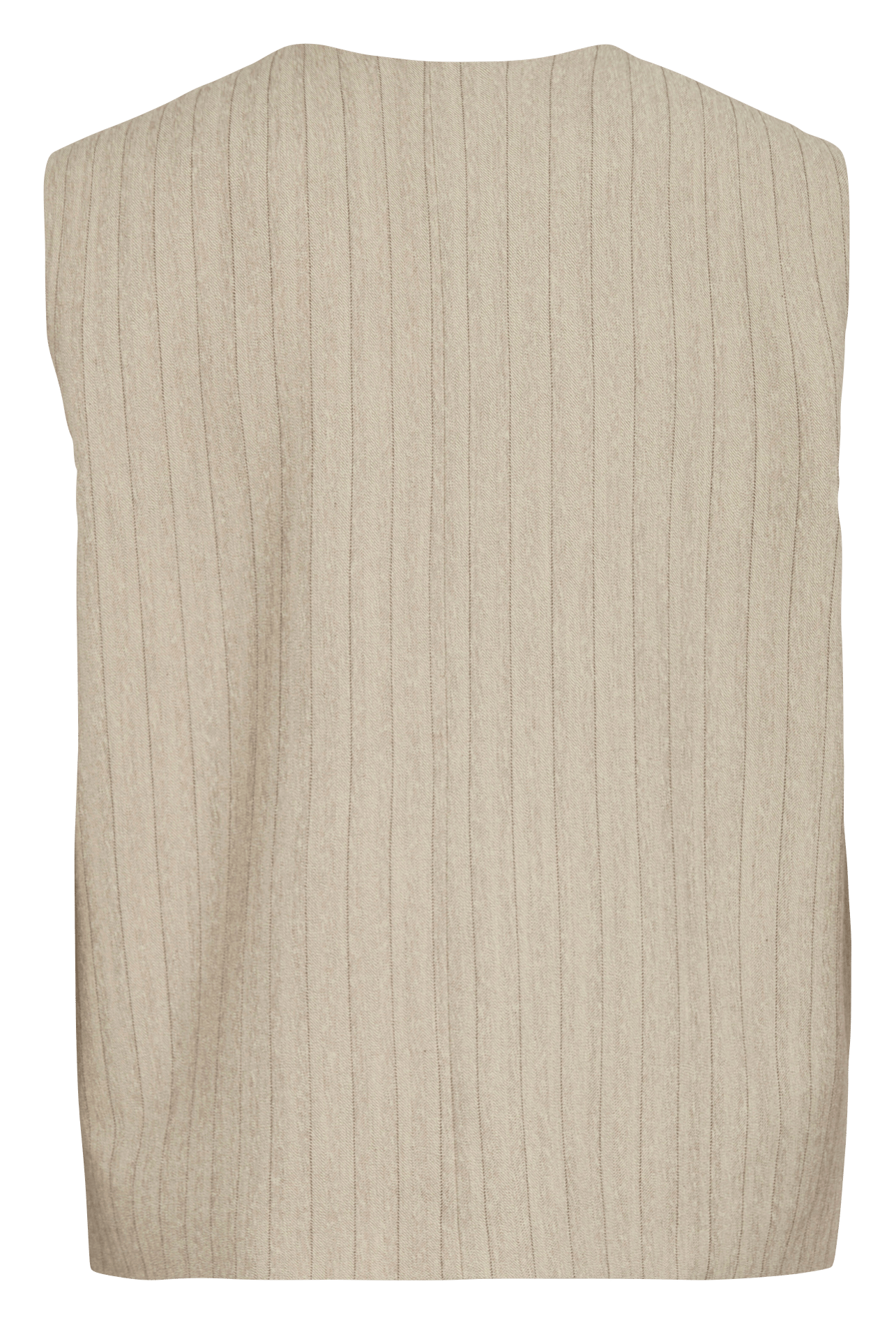 Striped sleeveless jacket ROUGE EDIT Beige