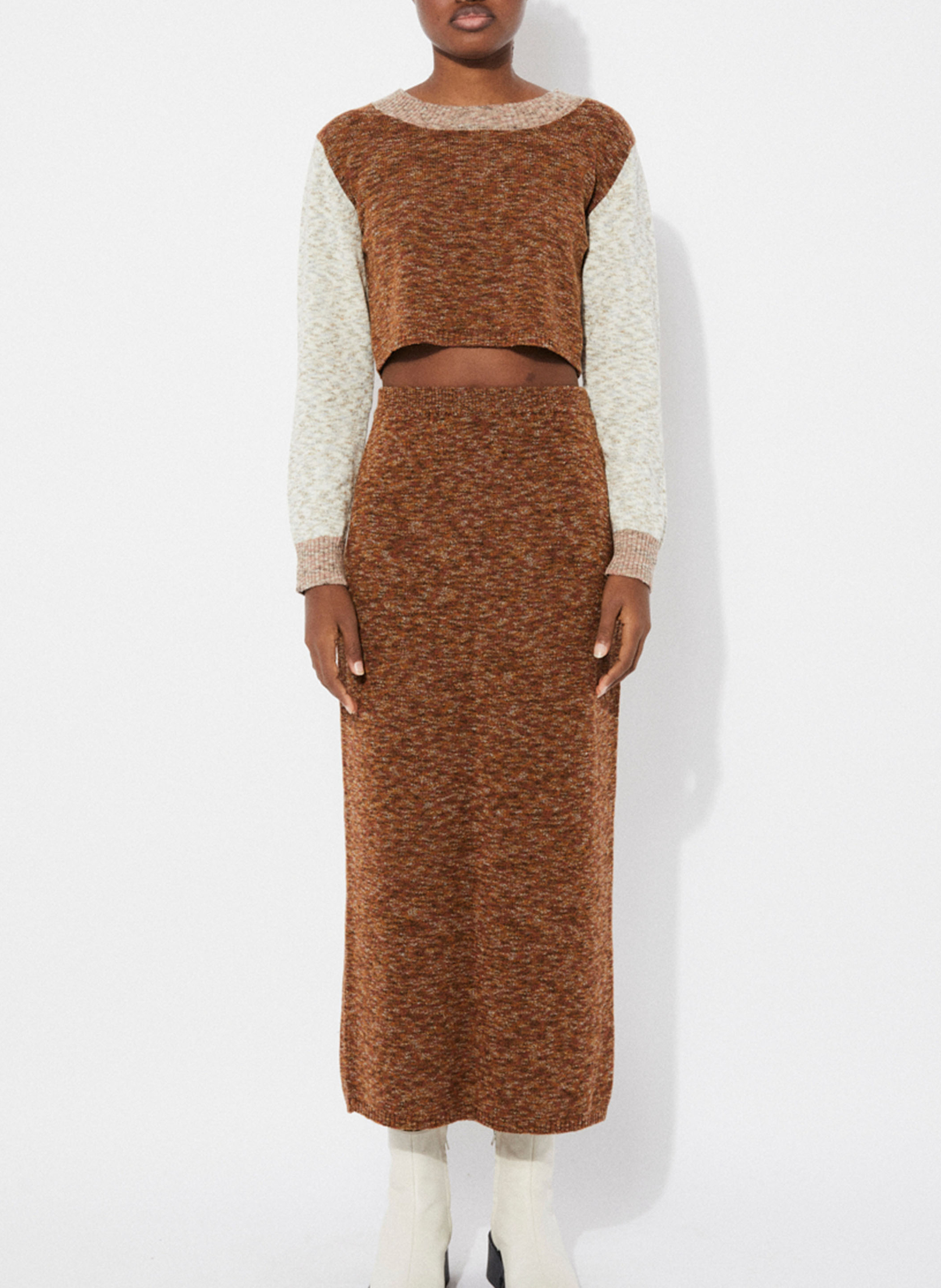 Long knit skirt RITA ROW Blue