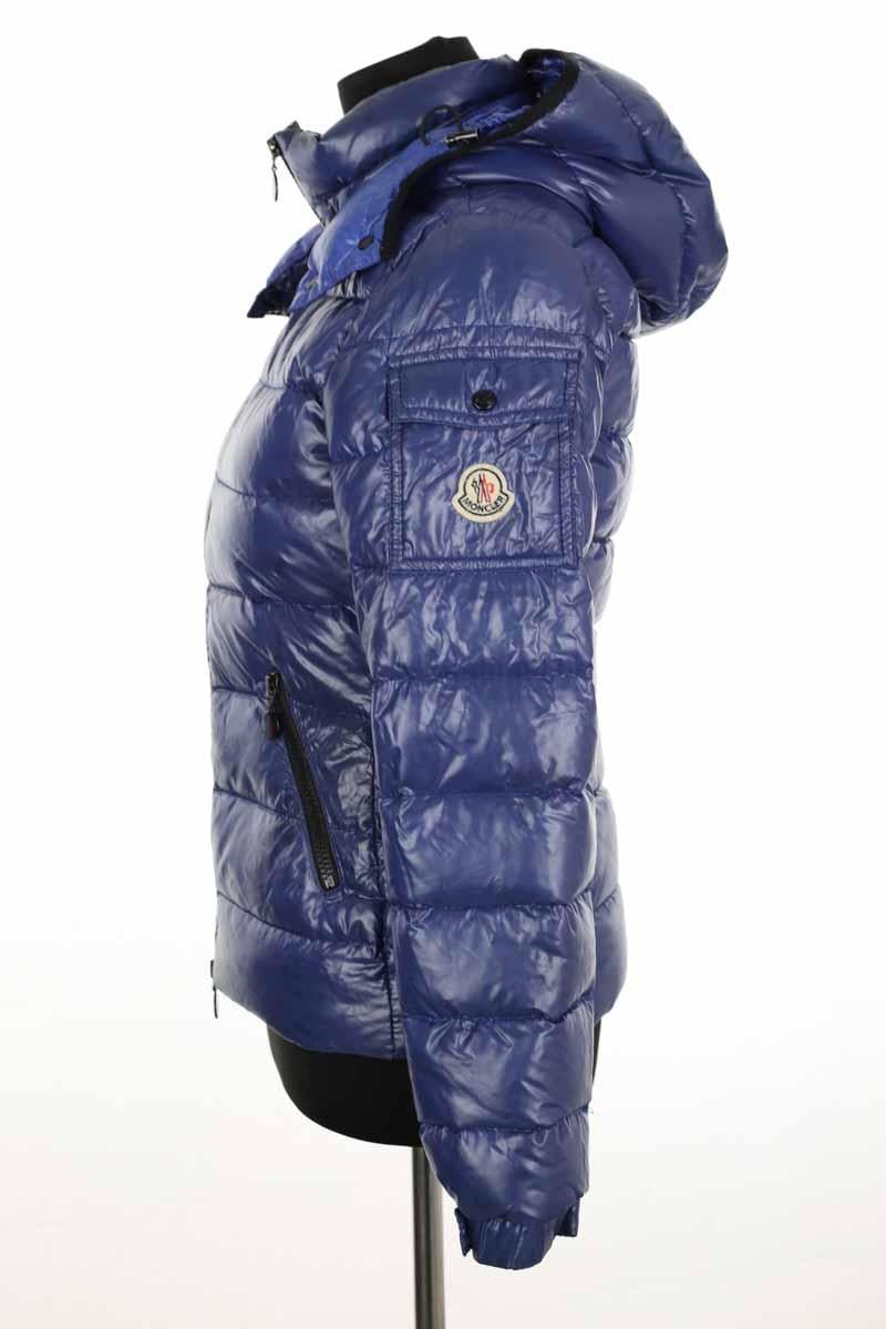 Lightweight quilted padded jacket with high neck MONCLER - Seconde Main Blue