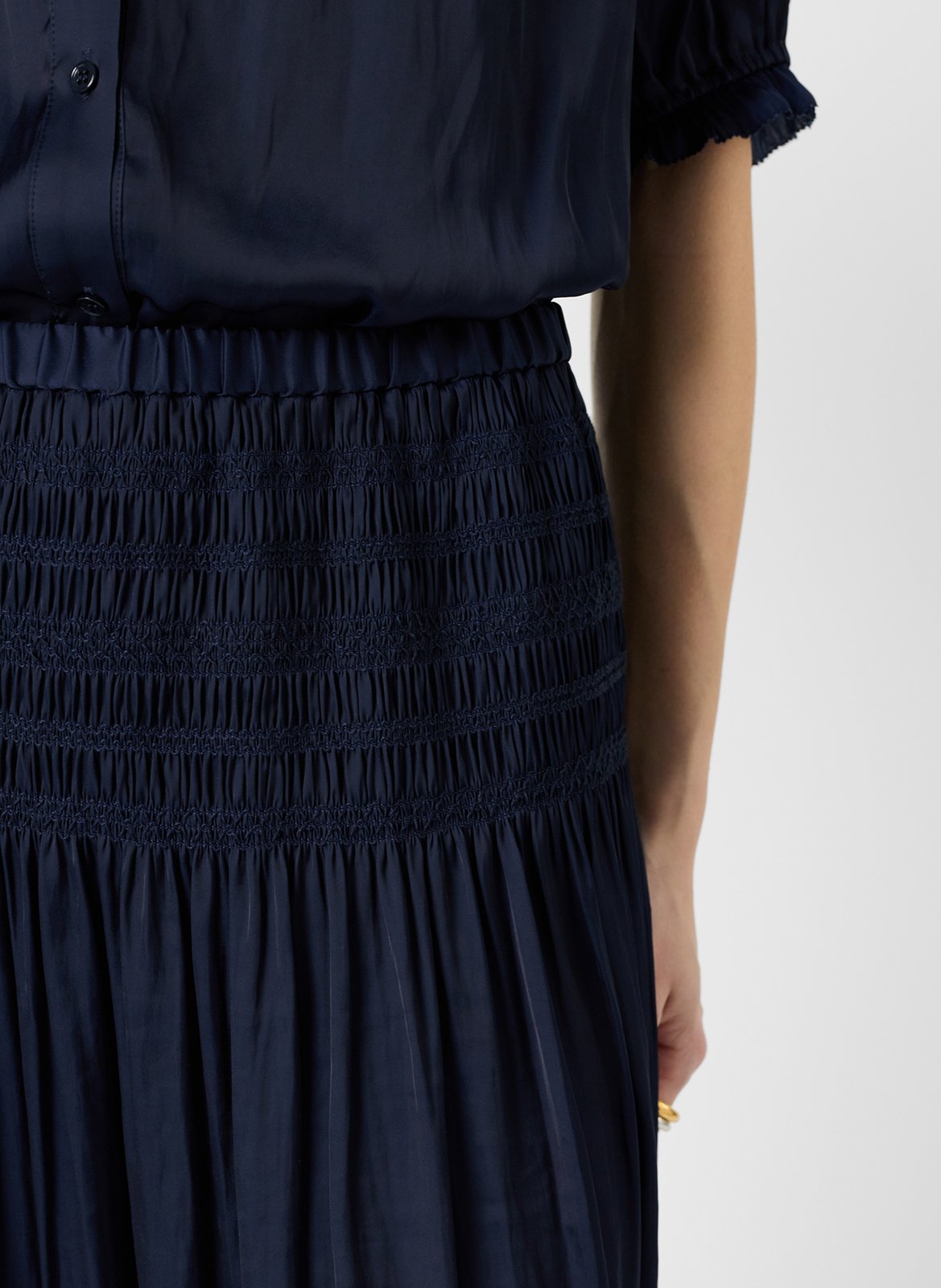 Jupe midi plissée GERARD DAREL Bleu