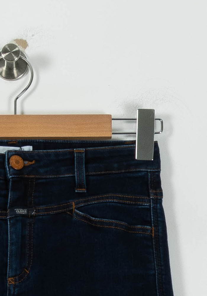 Cropped slim jeans with studs CLOSED - Seconde Main Blue