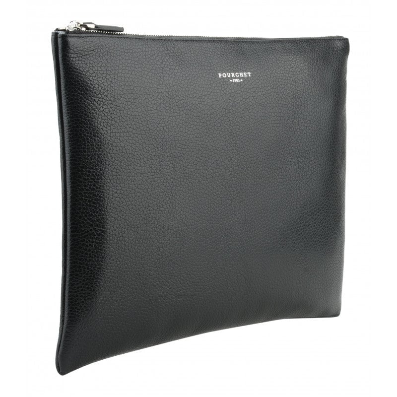 Calfskin leather shoulder bag Black