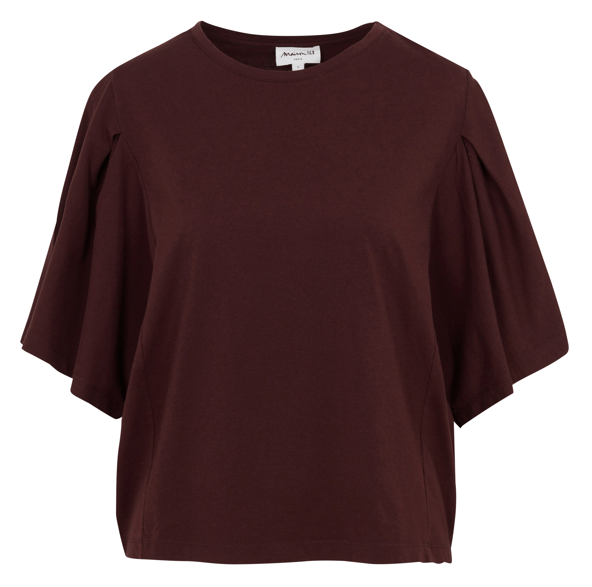 Oversized round-neck cotton T-shirt MAISON 123 Red