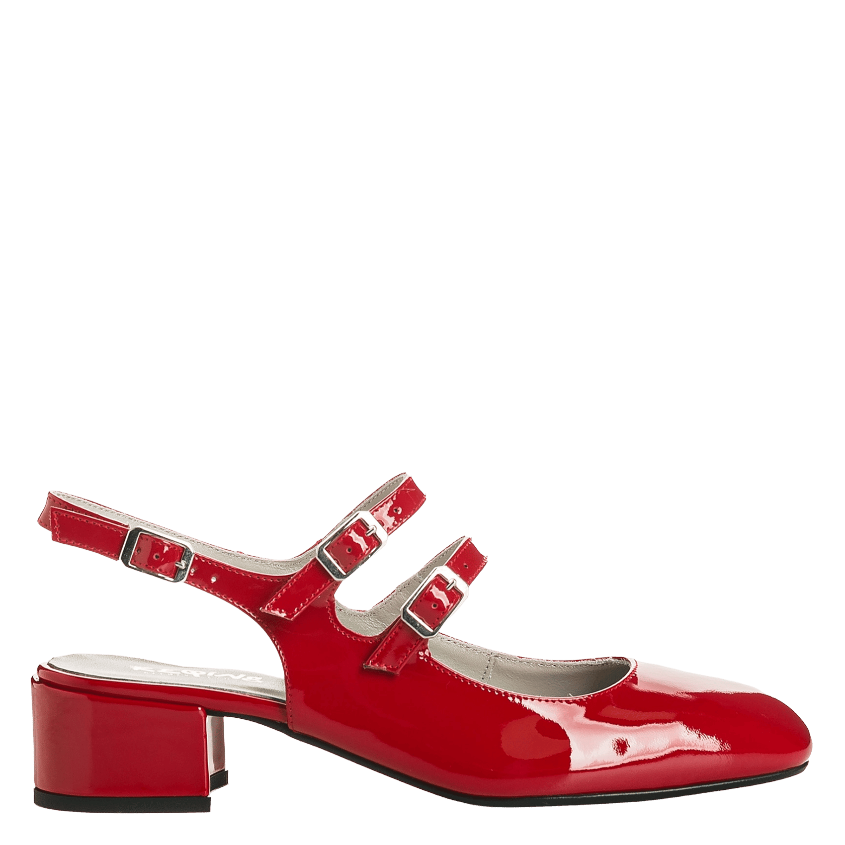 Lakleren babypantoffels REQINS Rood