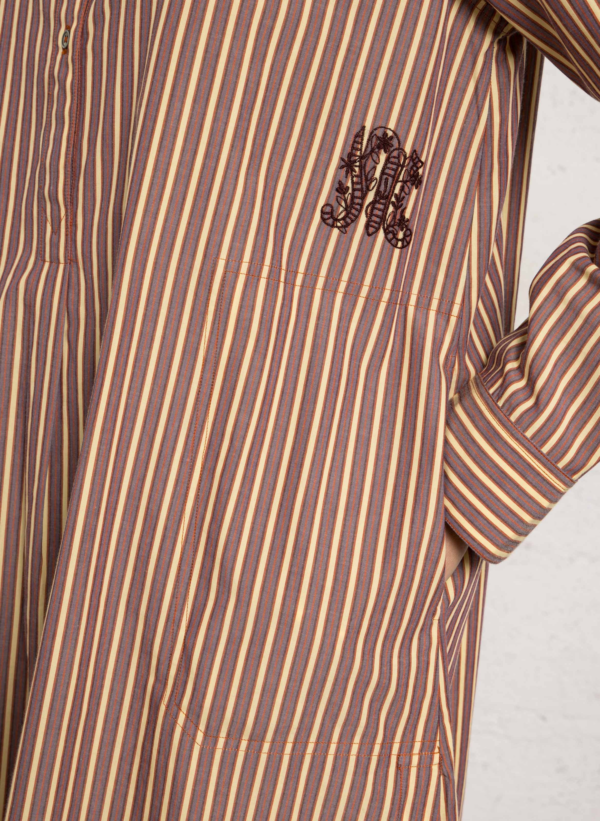 Robe longue ample en coton MOISMONT Prune